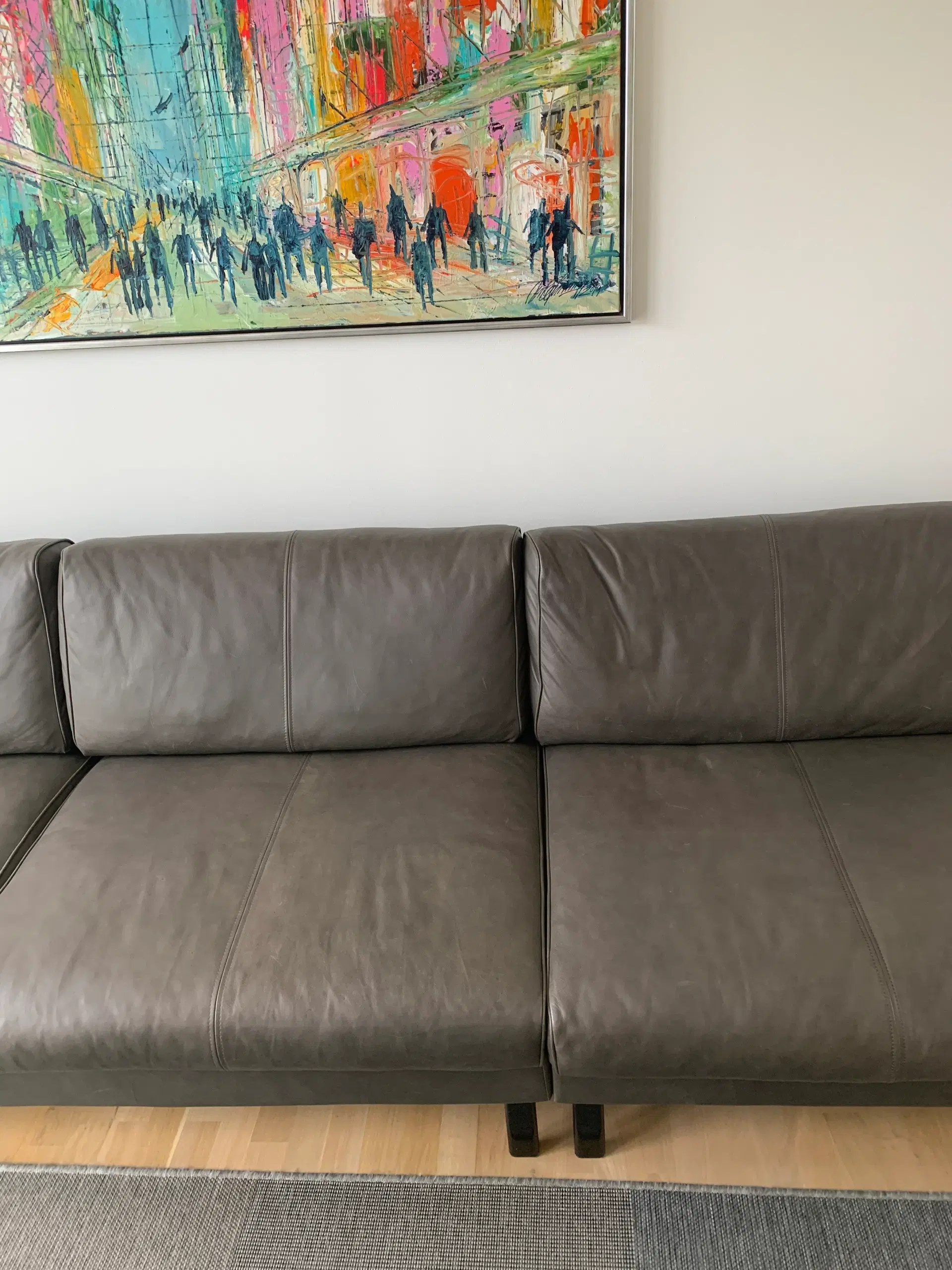 Sofa 5 pers Læder