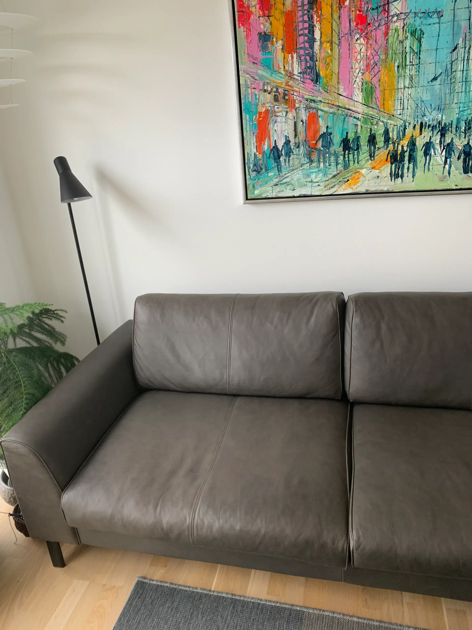 Sofa 5 pers Læder