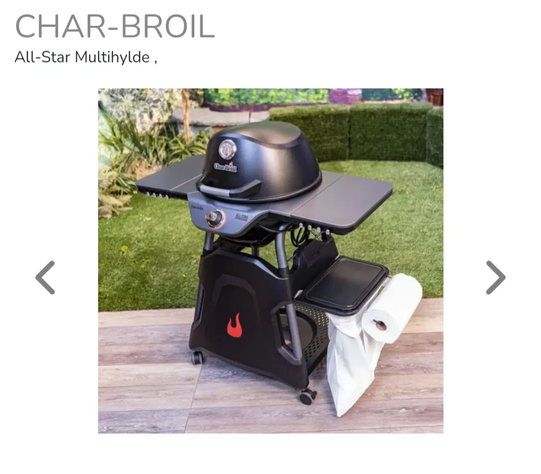 CharBroil EL-grill + tilbehør