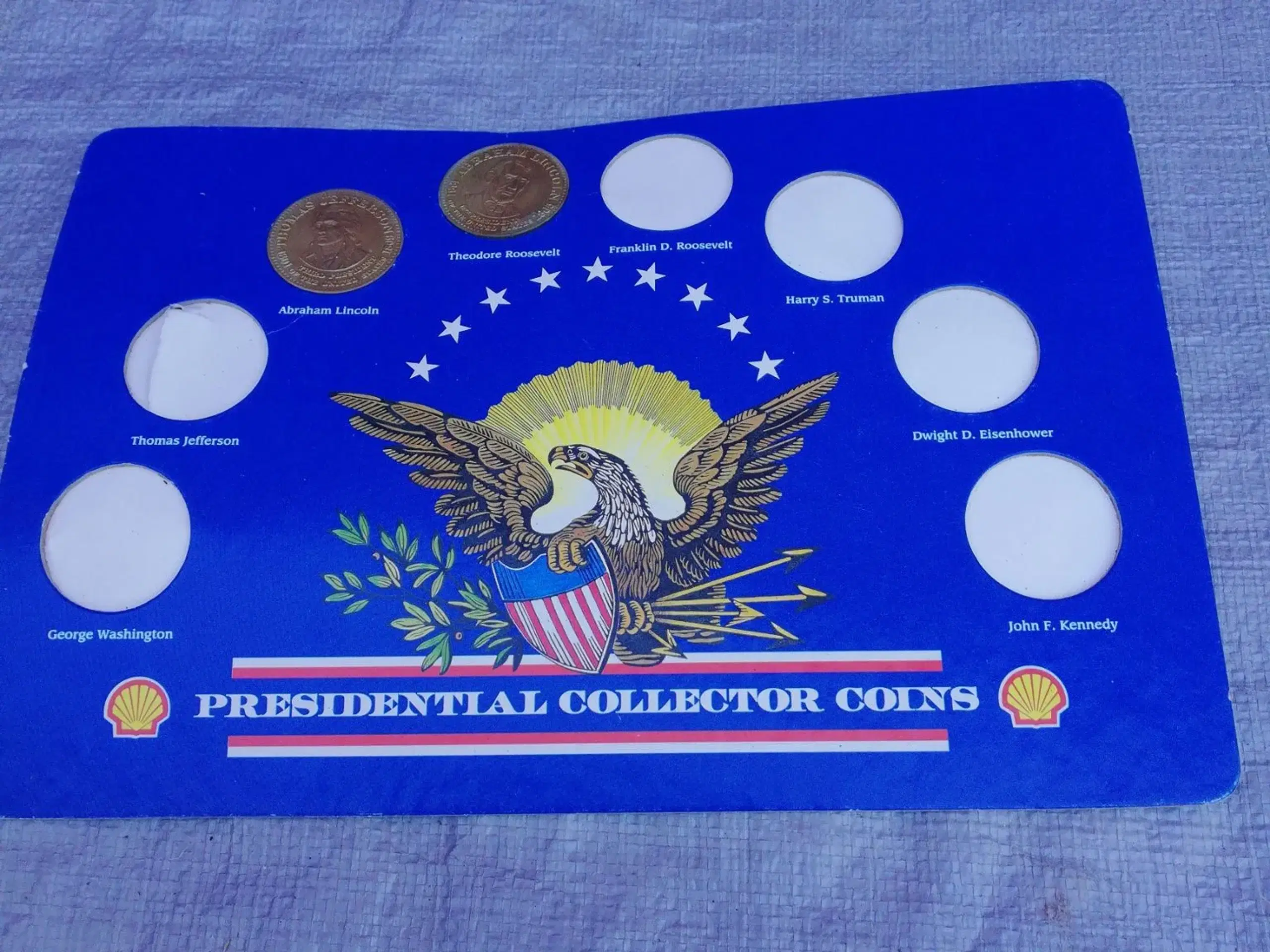 Shell presidential collector coins