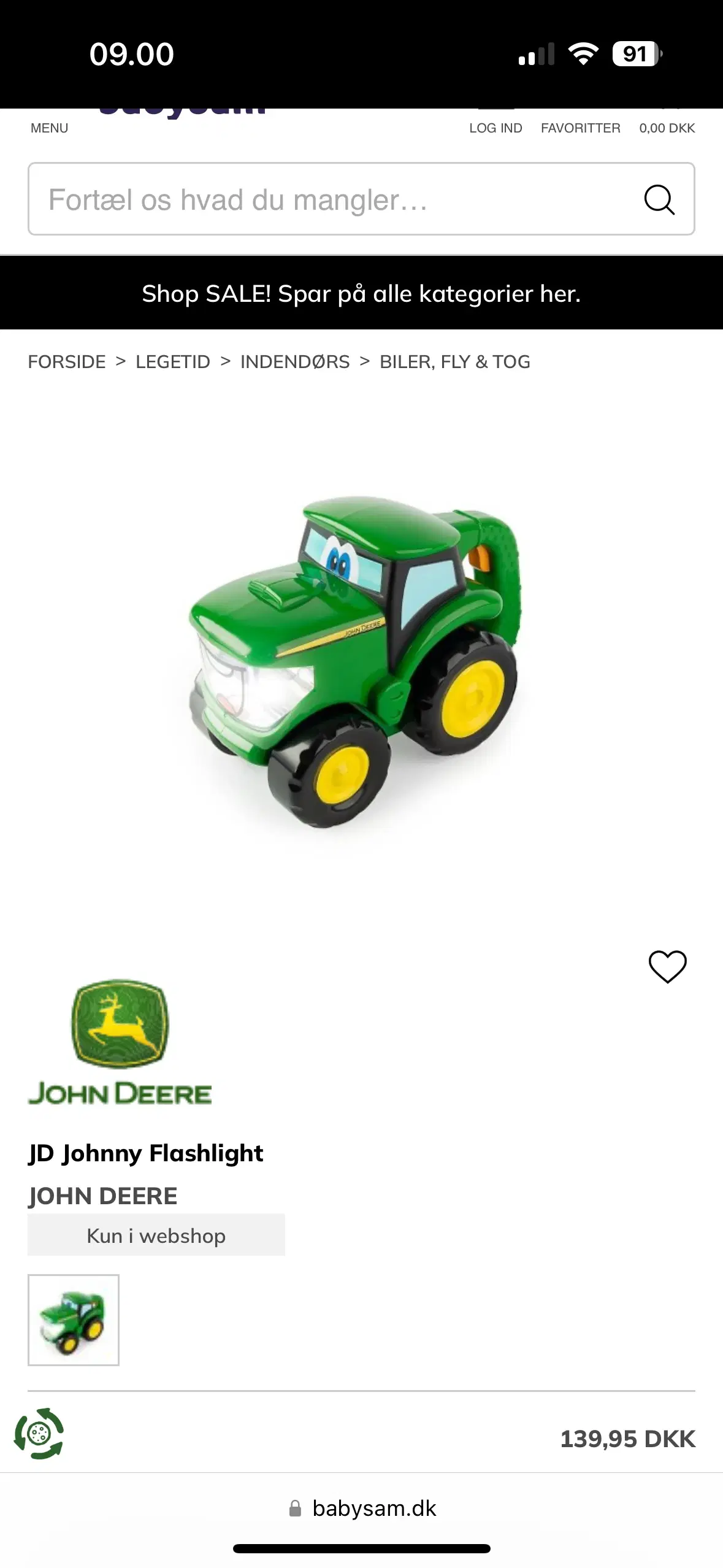 John Deere Johnny flashlight