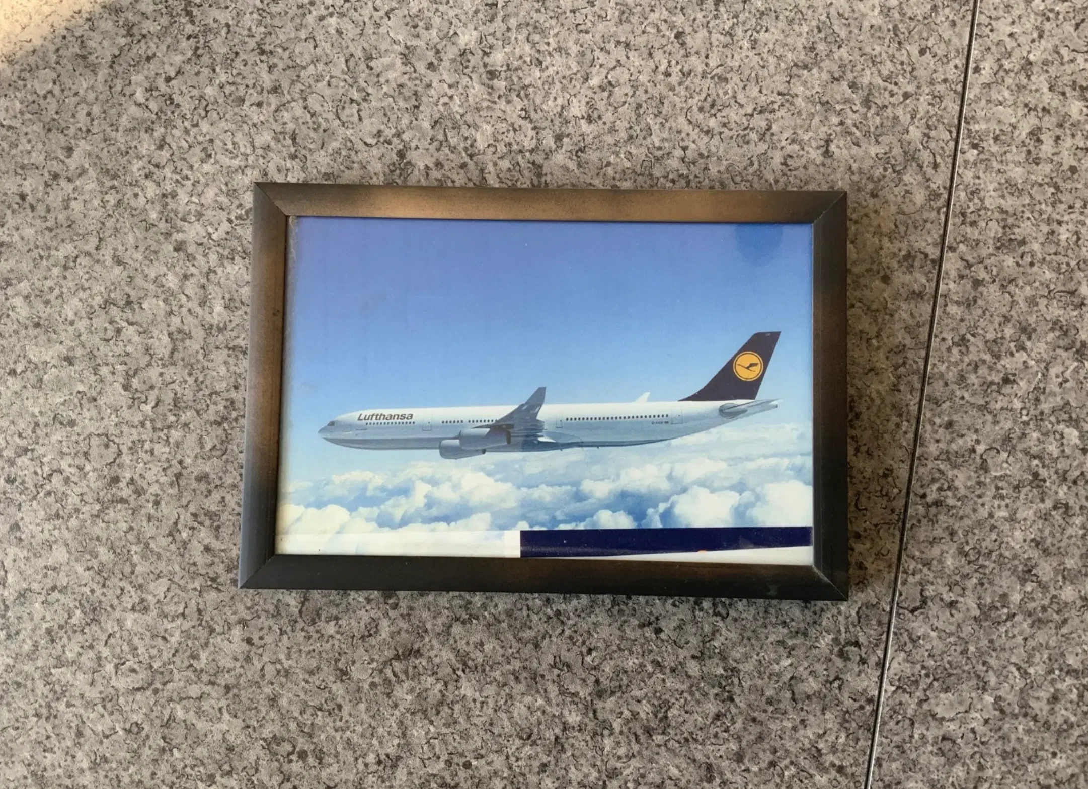 Fotoramme med Lufthansa A-340 Airbus