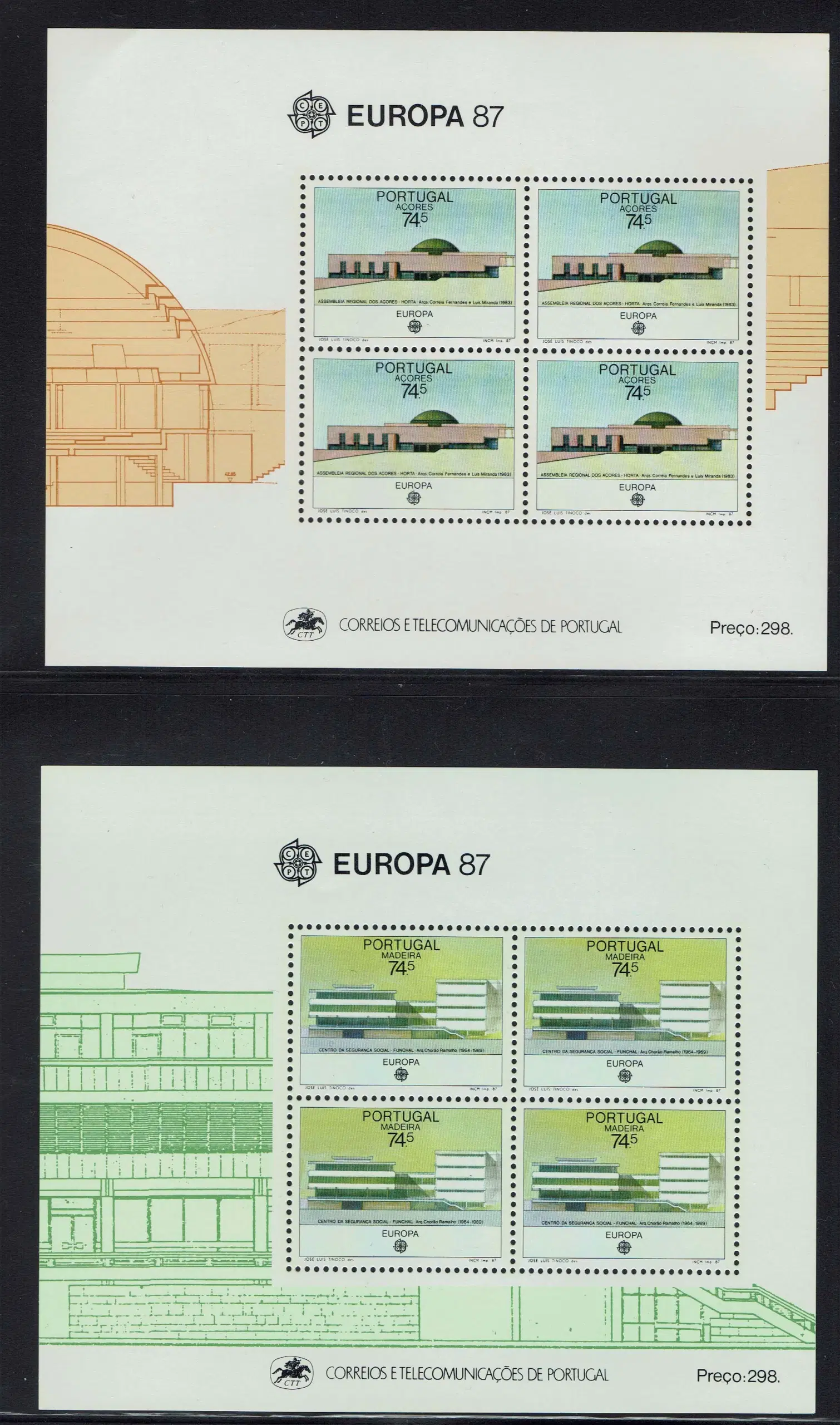 Portugal 6 gode ark incl Madeira og Azoerne 735