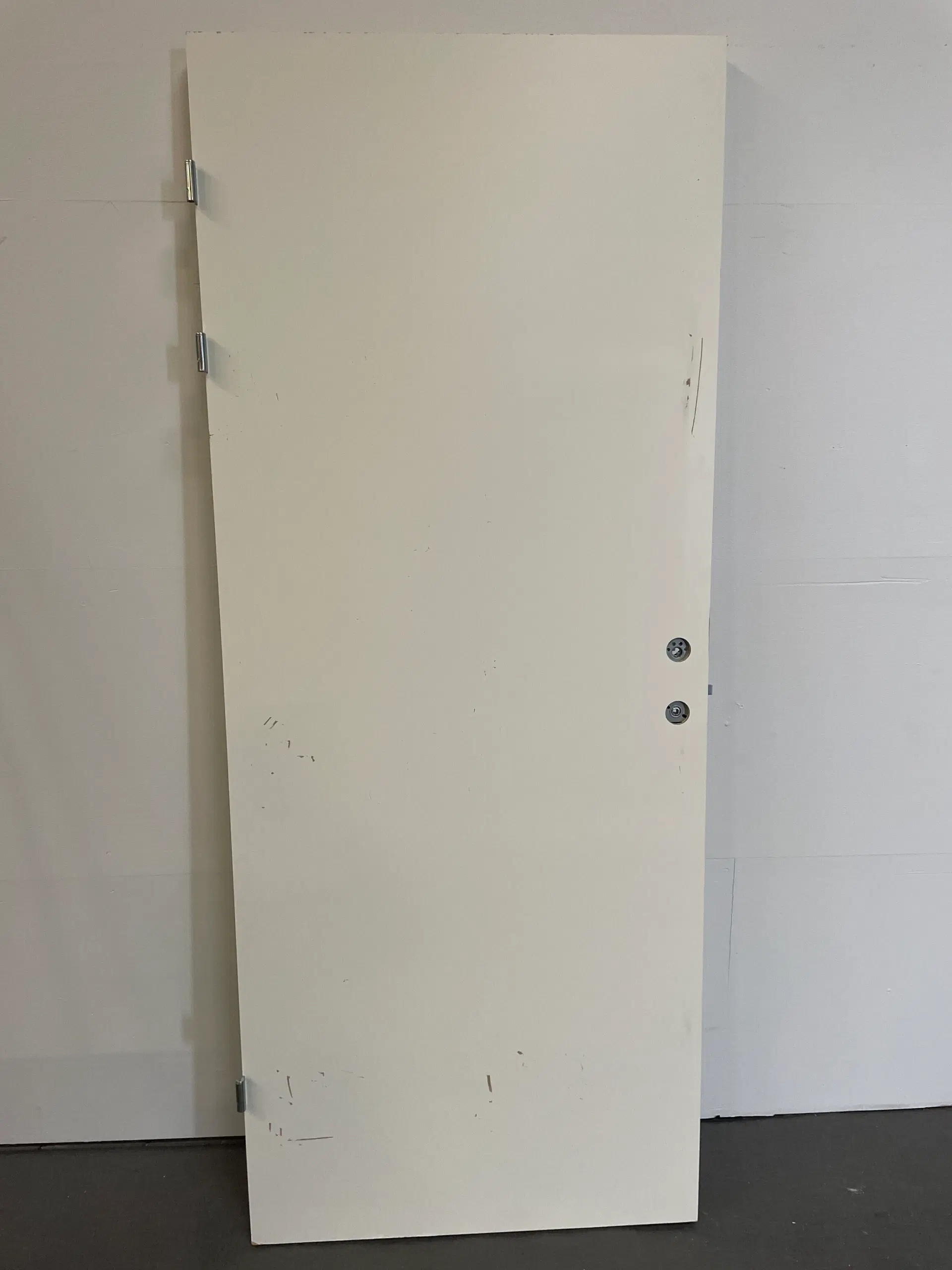 Swedoor branddør bd60 uden karm træ 825x63x2052mm venstrehængt hvid