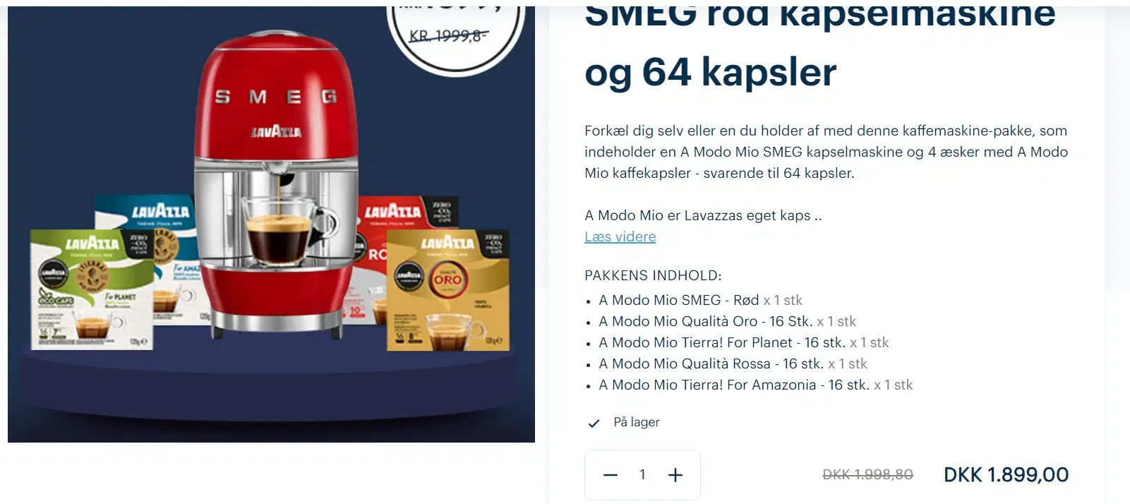 Smeg Lavazza espressomaskine