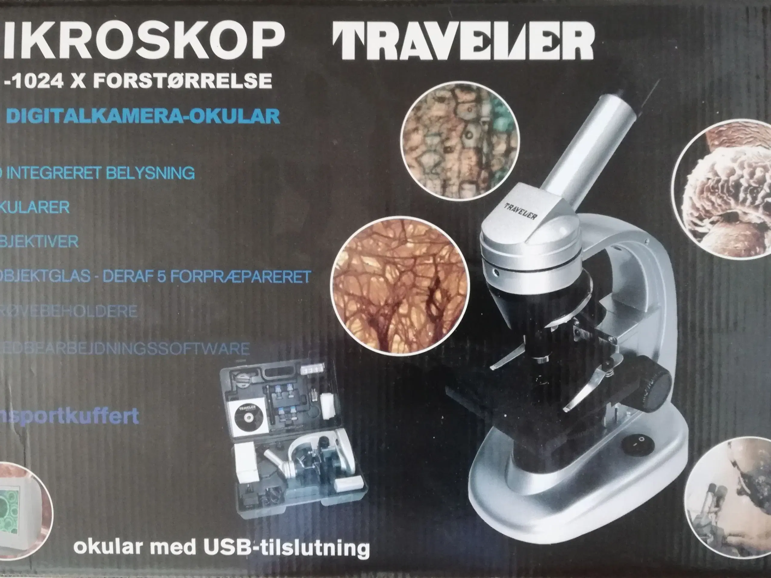 Traveler Mikroskop m Digital Okular til USB