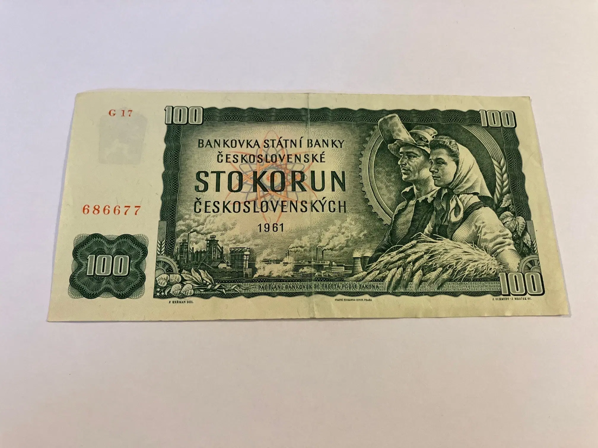 100 Korun Tjekkoslovakiet 1961