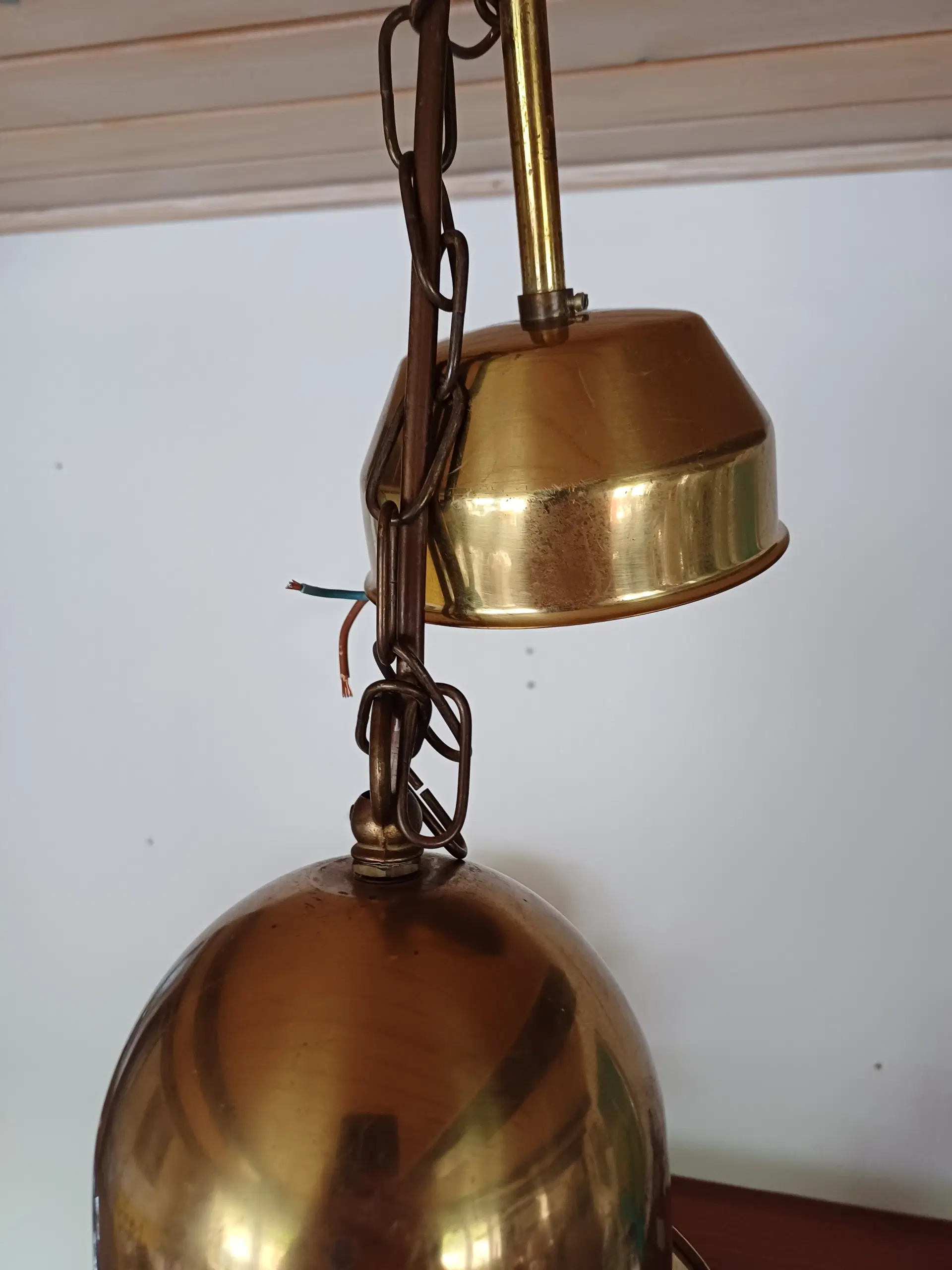 Skibs lampe i messing ø15