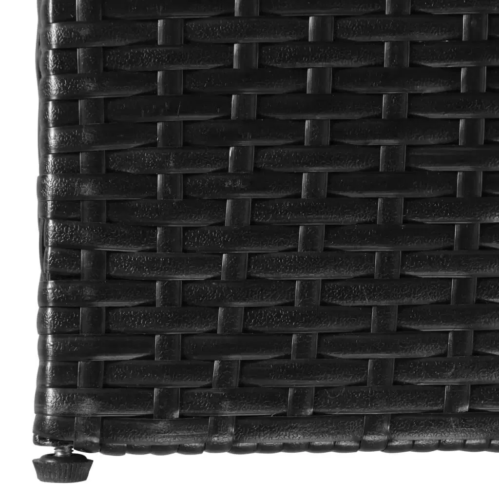 Udendørs opbevaringskasse 150x100x100 cm polyrattan sort