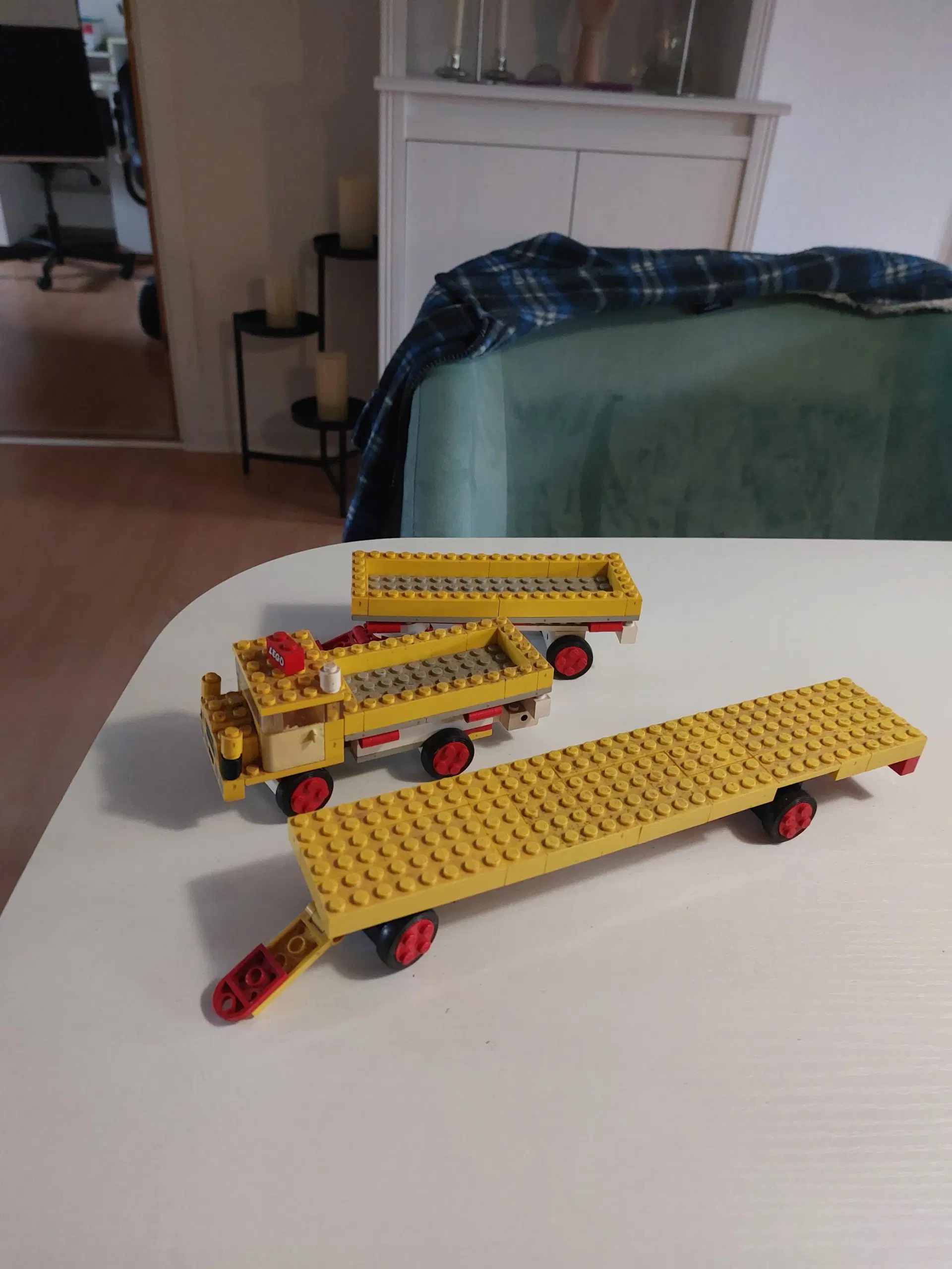 Retro hjemmelavet lego lastbil årgang ca 1975