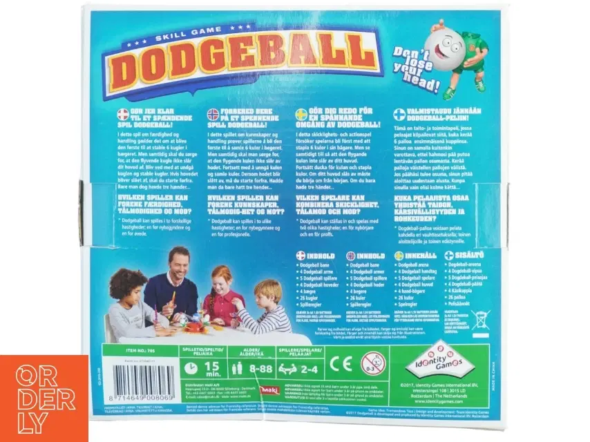 Dodgeball spil fra Identity games (str 27 x 12 cm)