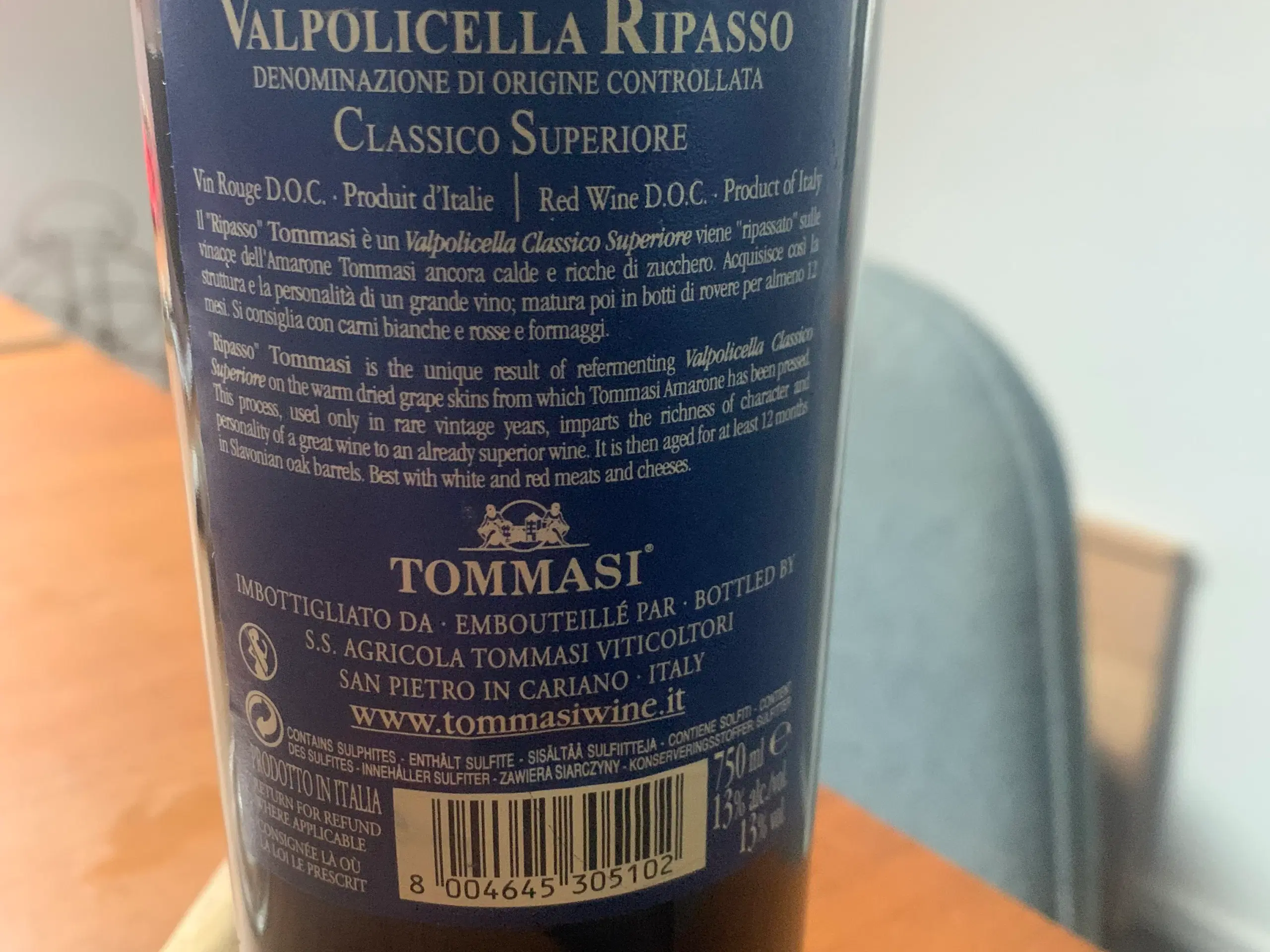 Velsmagende italiensk vin (valpodecella ripasso)