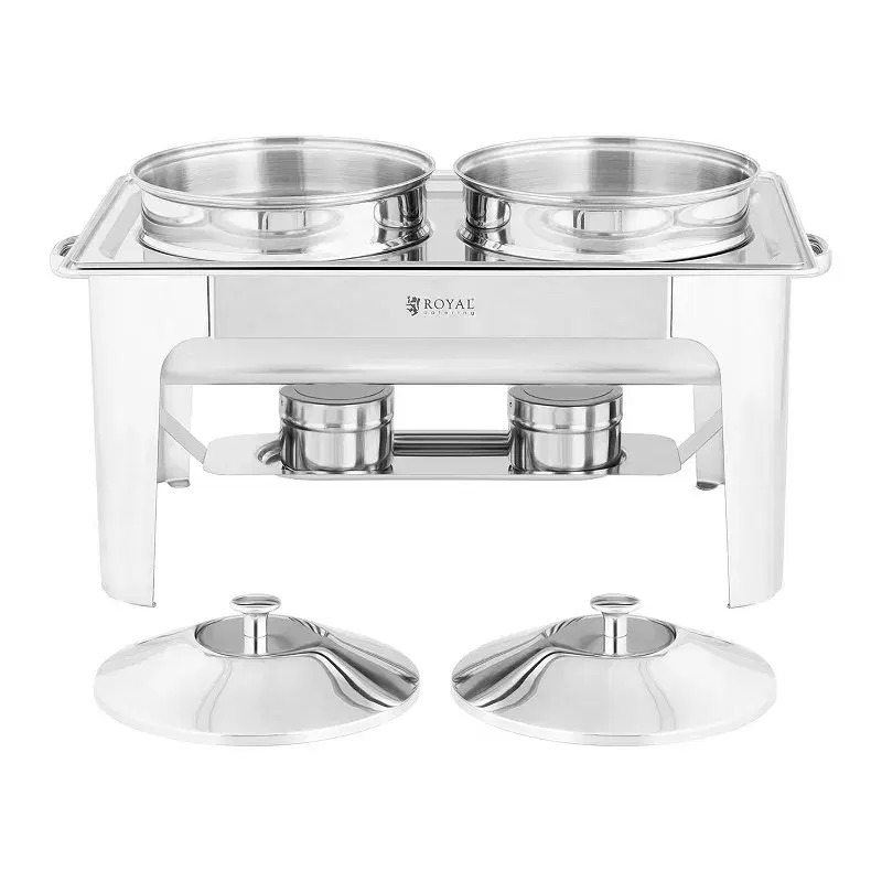 Chafing dish – rund – 2 x 45 l – Royal Catering