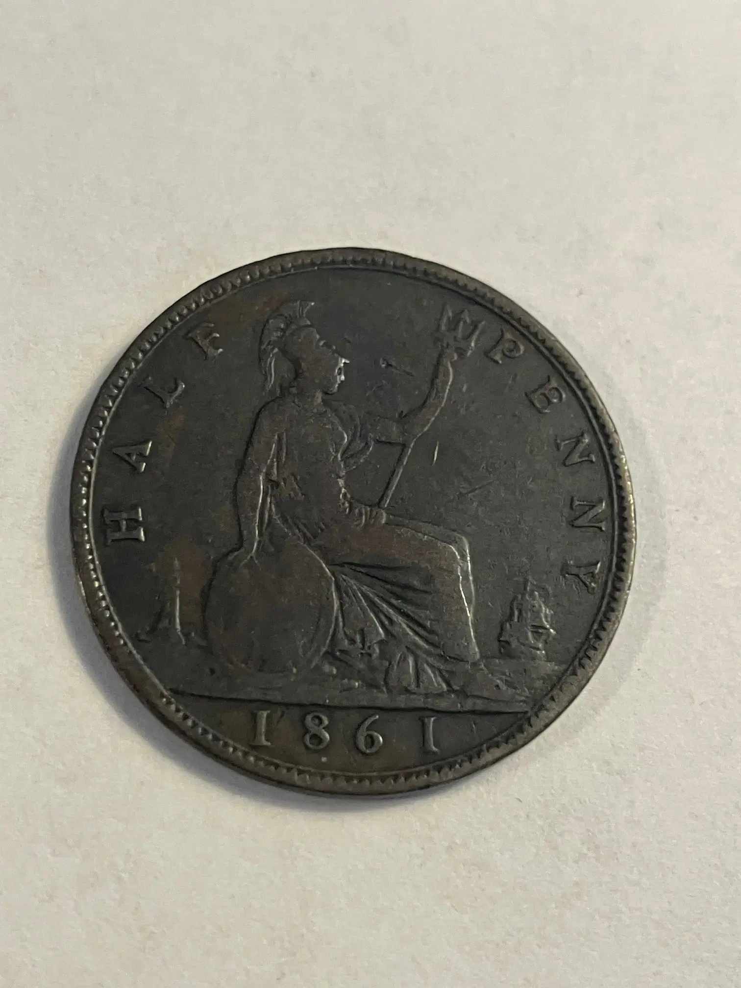 Half Penny 1861 England