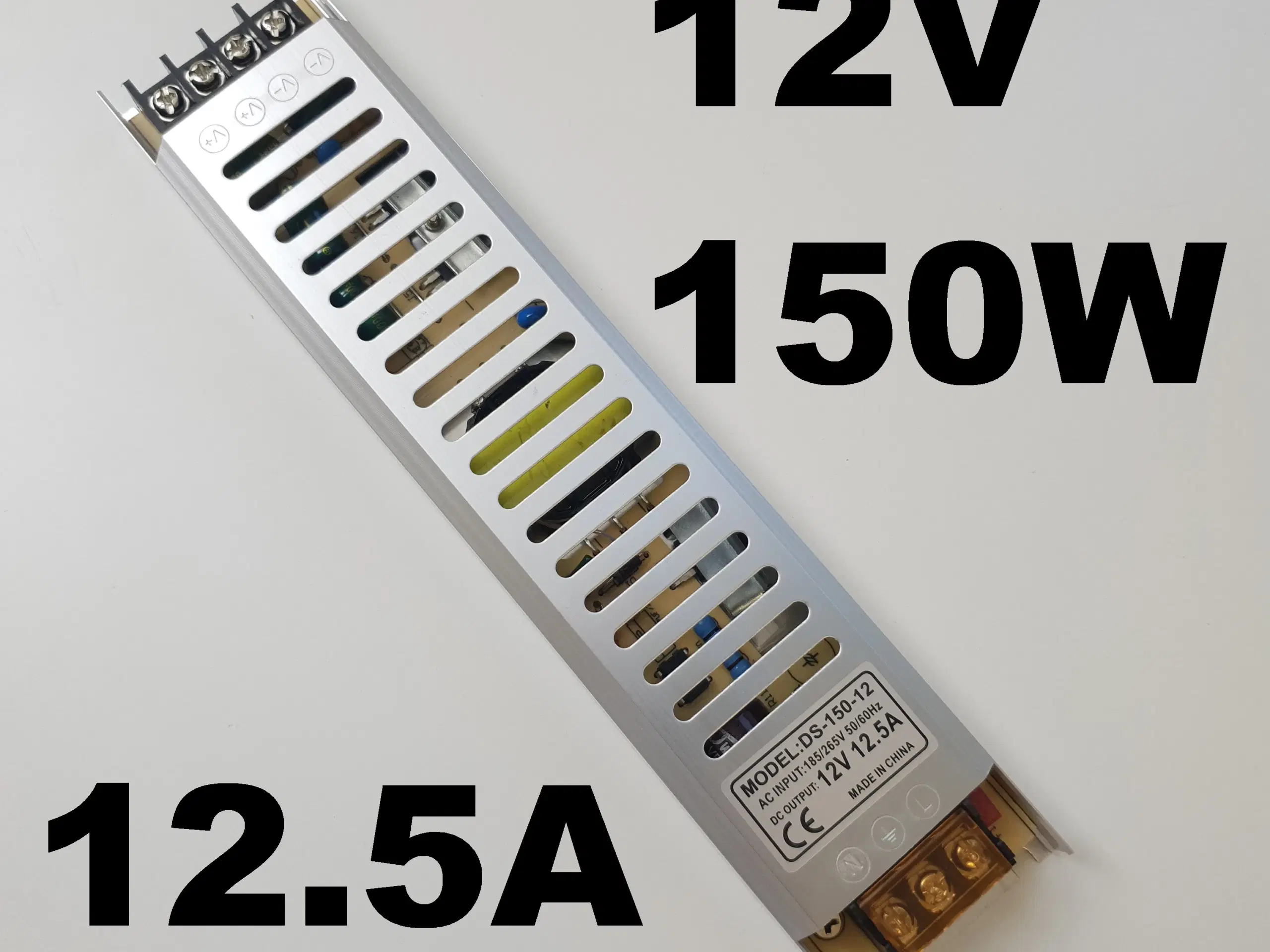 NY! 12V 125A 150W SLIM Modulær