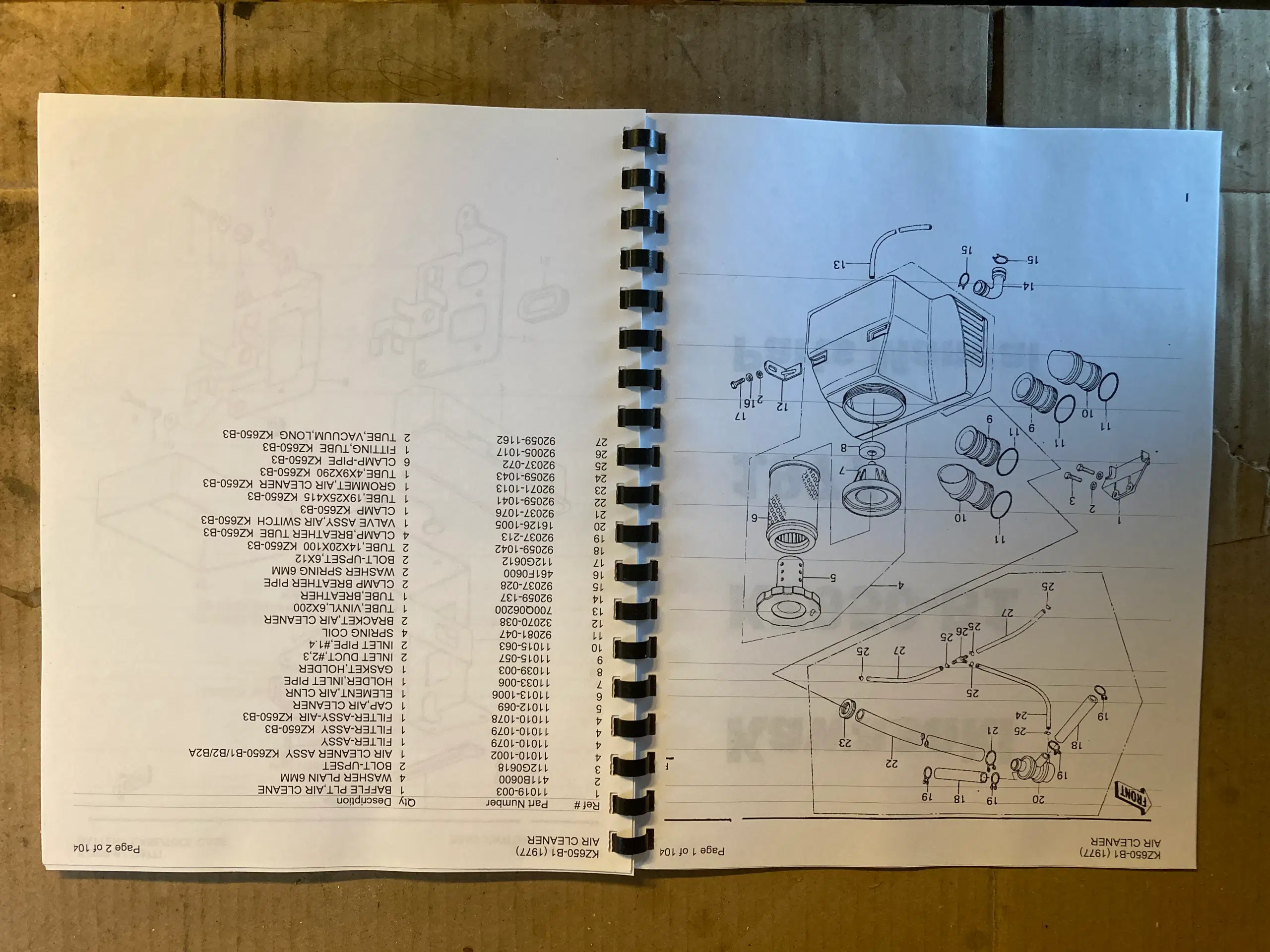 Kawasaki kz-650 b1 1977 manual