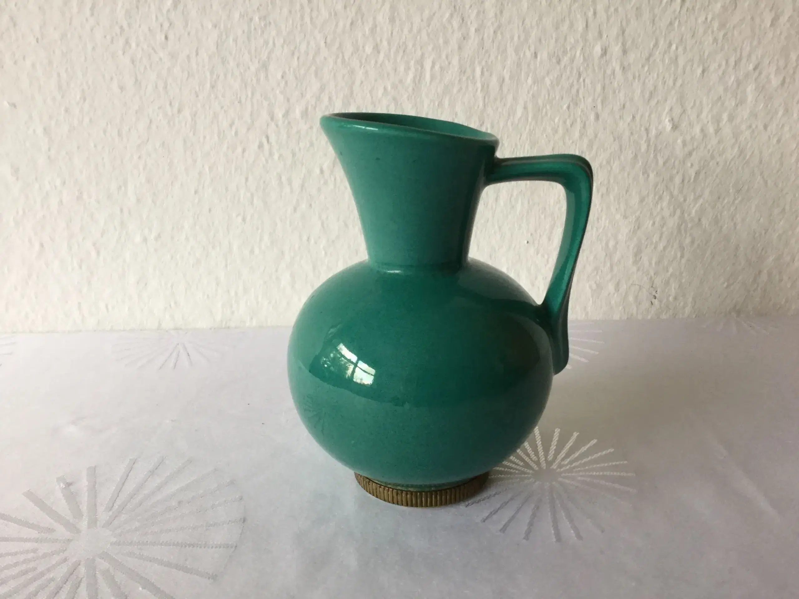 Gl tyrkis keramik vase