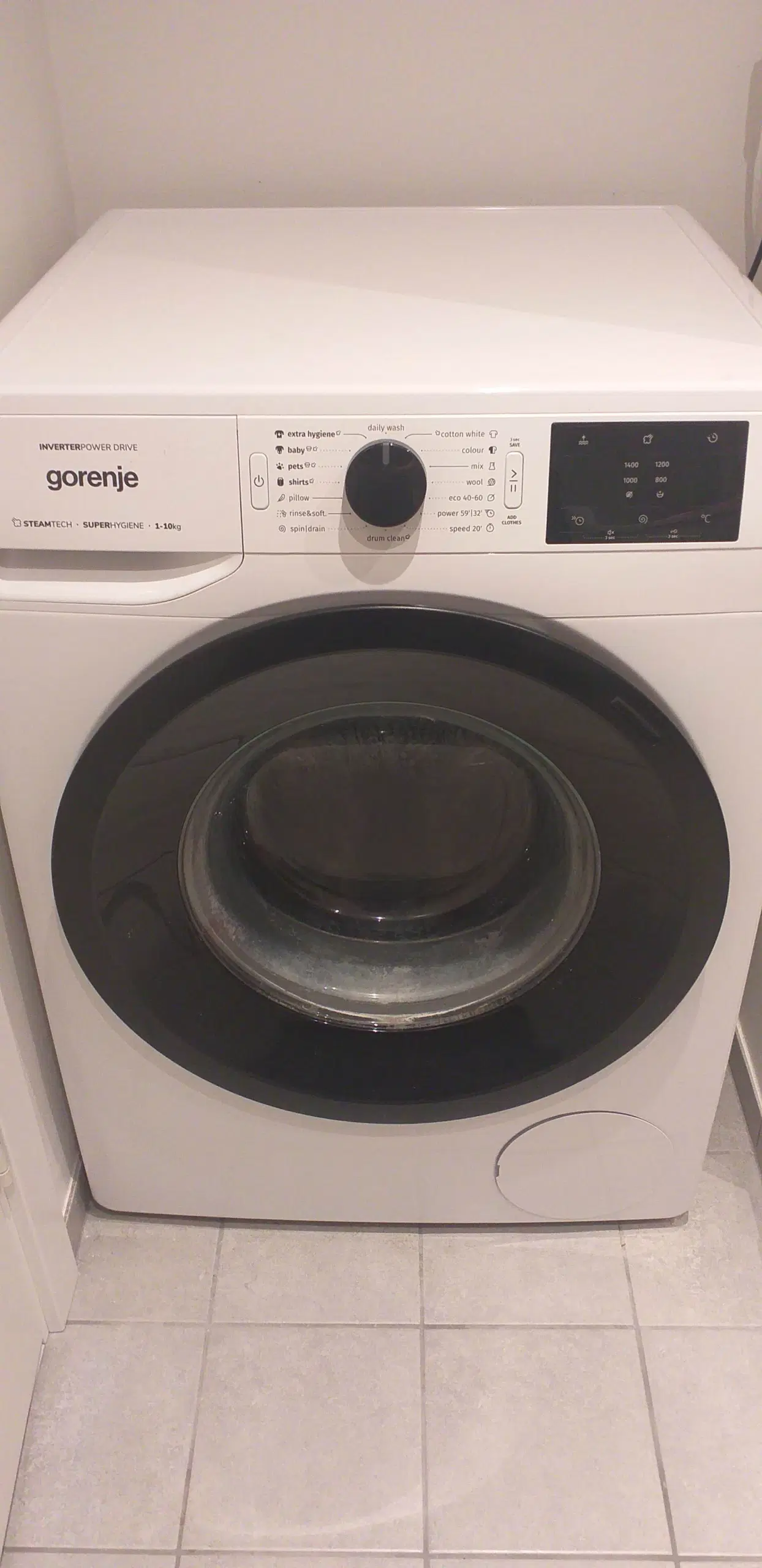 Gorenje vaskemaskine under 2 år gammel