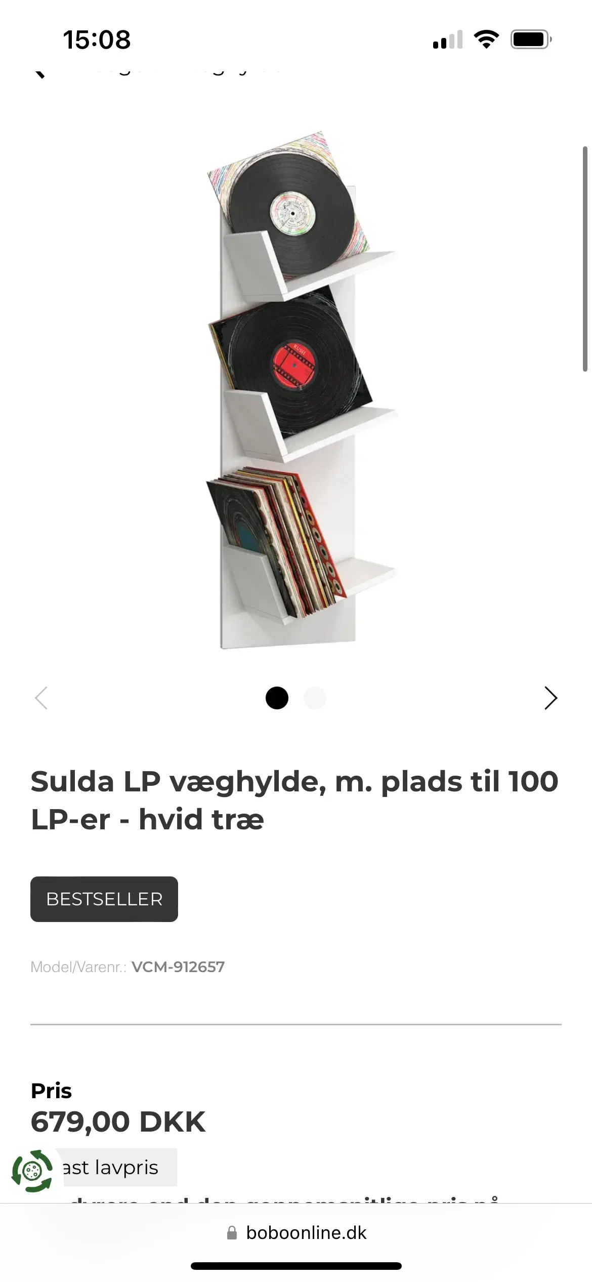 Pladeholder hvid som ny 300kr