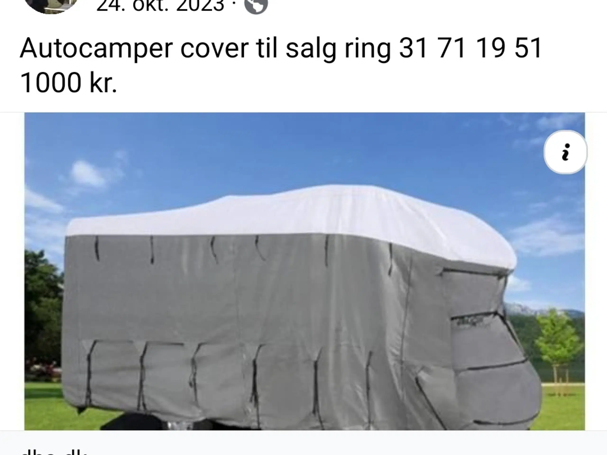 Autocamper cover