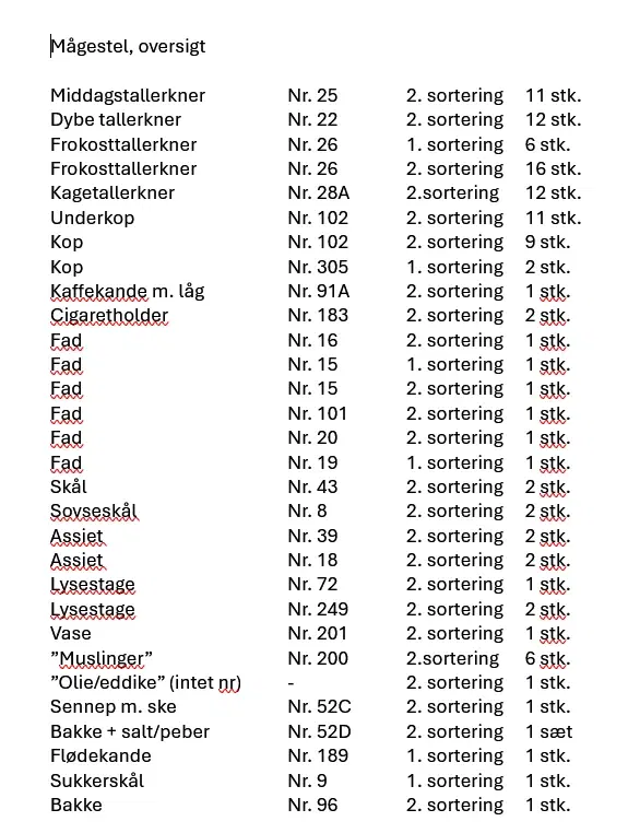 Mågestel Bing  Grøndahl