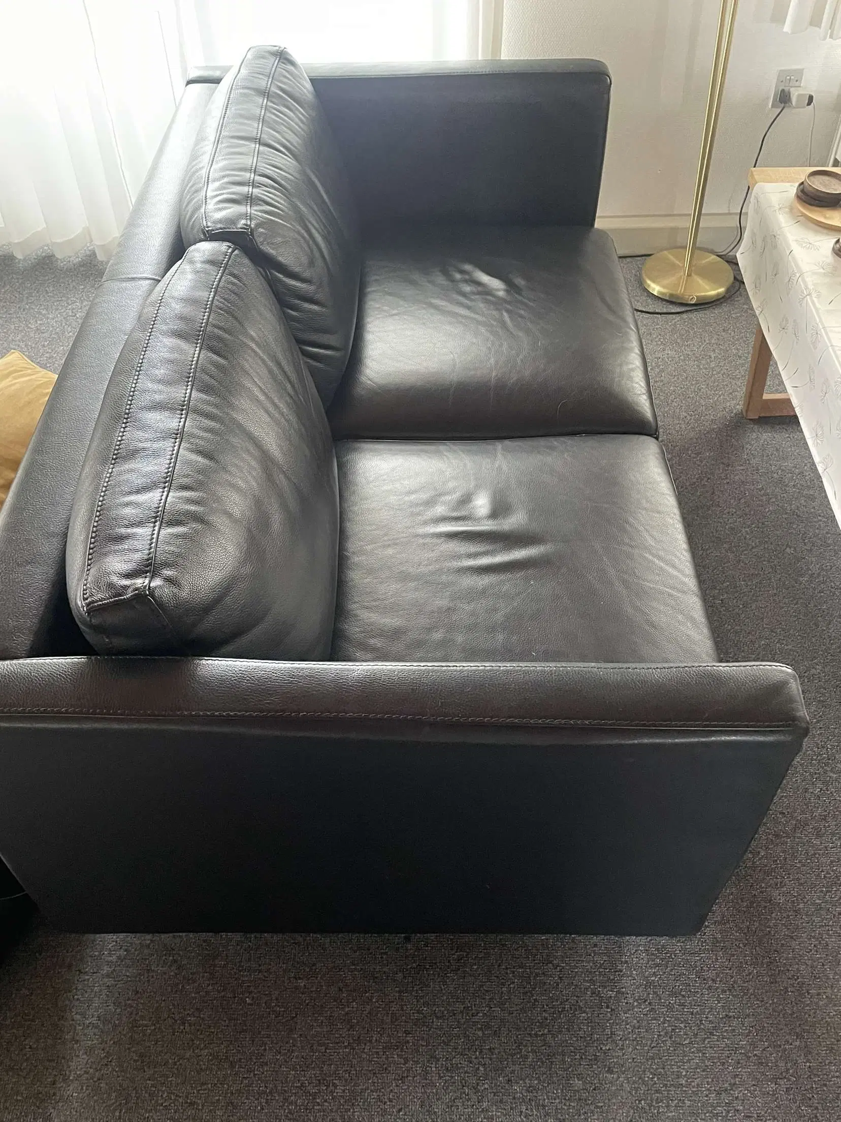 2 personers lædersofa