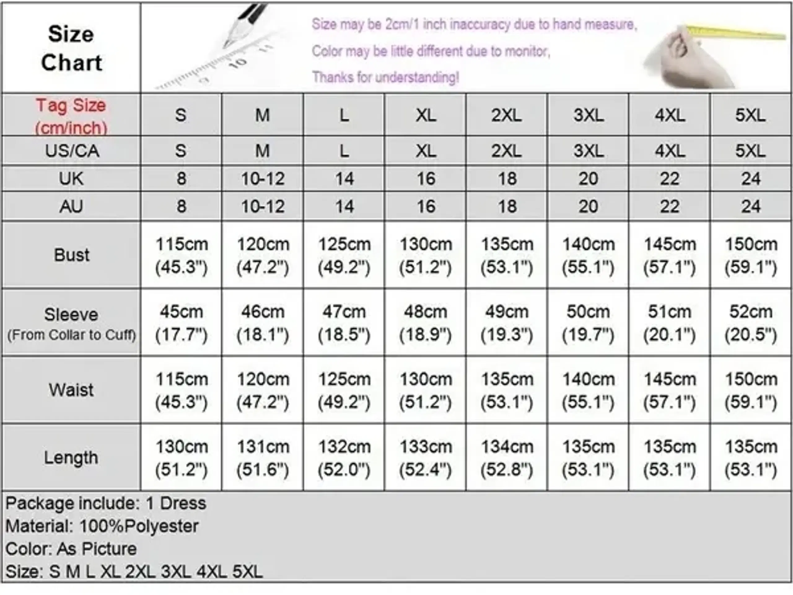 Maxi "ower sizes"Small MediumL og i str 50