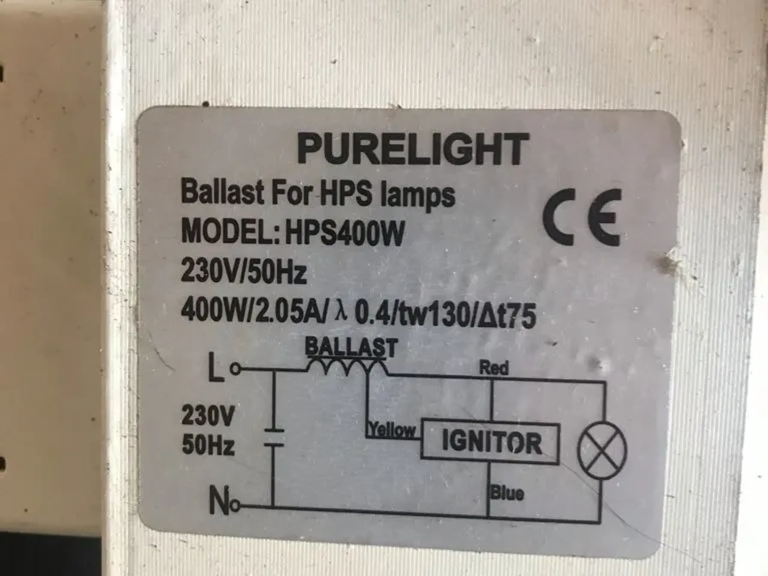 Hps 400w lampe