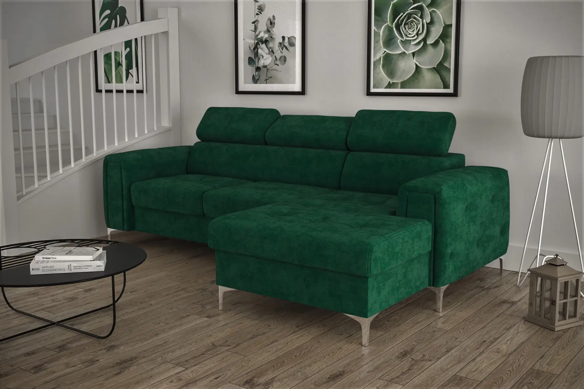 ORIONIS MINI HJØRNESOFA 255x165 CM Sort øko læder VENSTRE