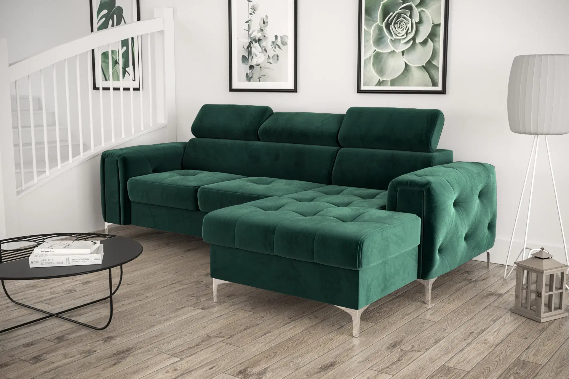 ORIONIS MINI HJØRNESOFA 255x165 CM Sort øko læder VENSTRE