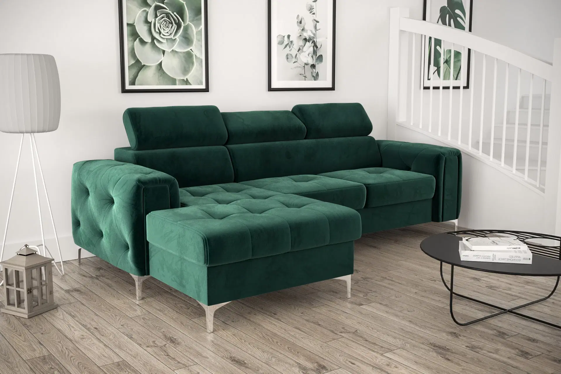 ORIONIS MINI HJØRNESOFA 255x165 CM Sort øko læder VENSTRE