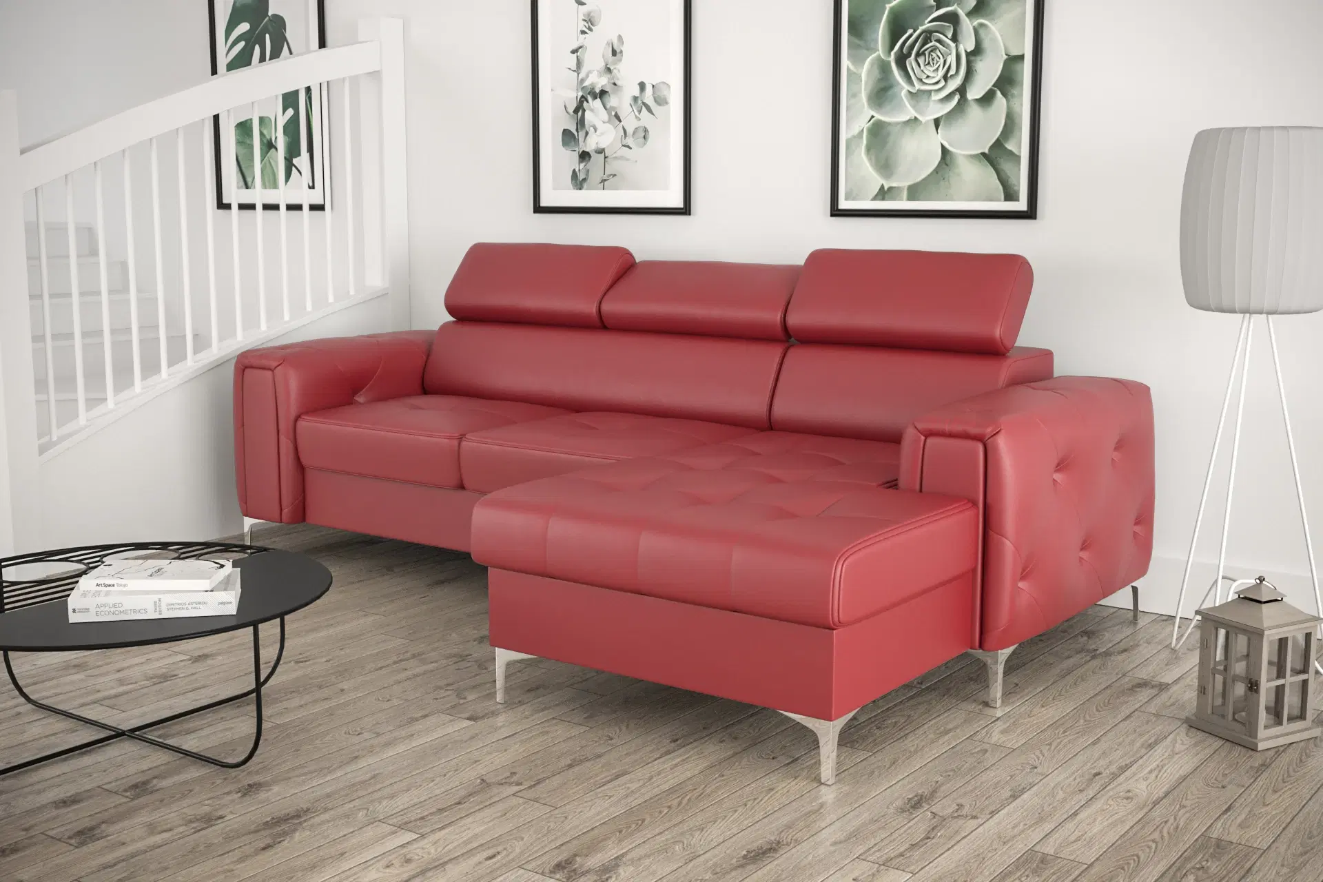 ORIONIS MINI HJØRNESOFA 255x165 CM Sort øko læder VENSTRE