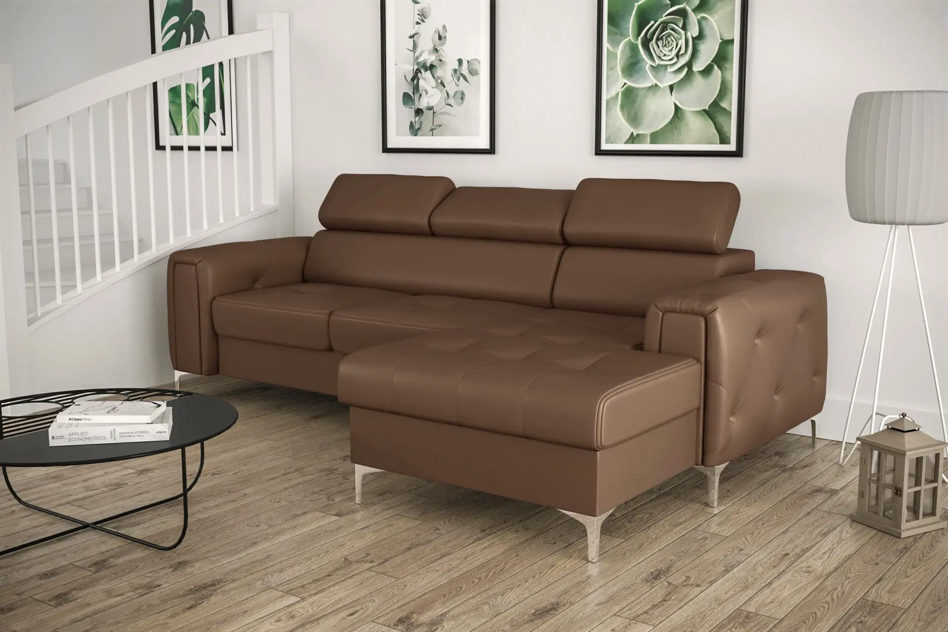 ORIONIS MINI HJØRNESOFA 255x165 CM Sort øko læder VENSTRE