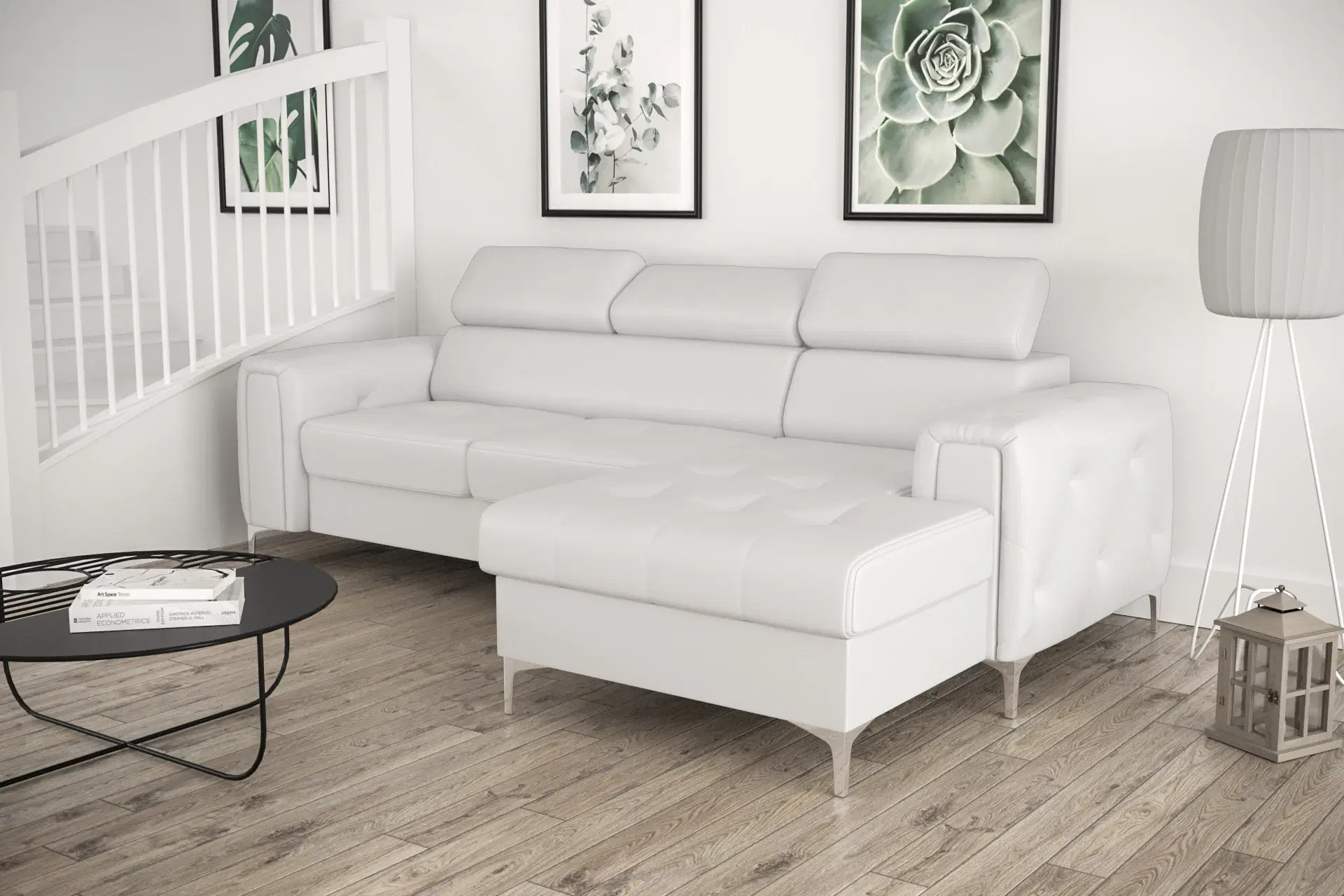 ORIONIS MINI HJØRNESOFA 255x165 CM Sort øko læder VENSTRE