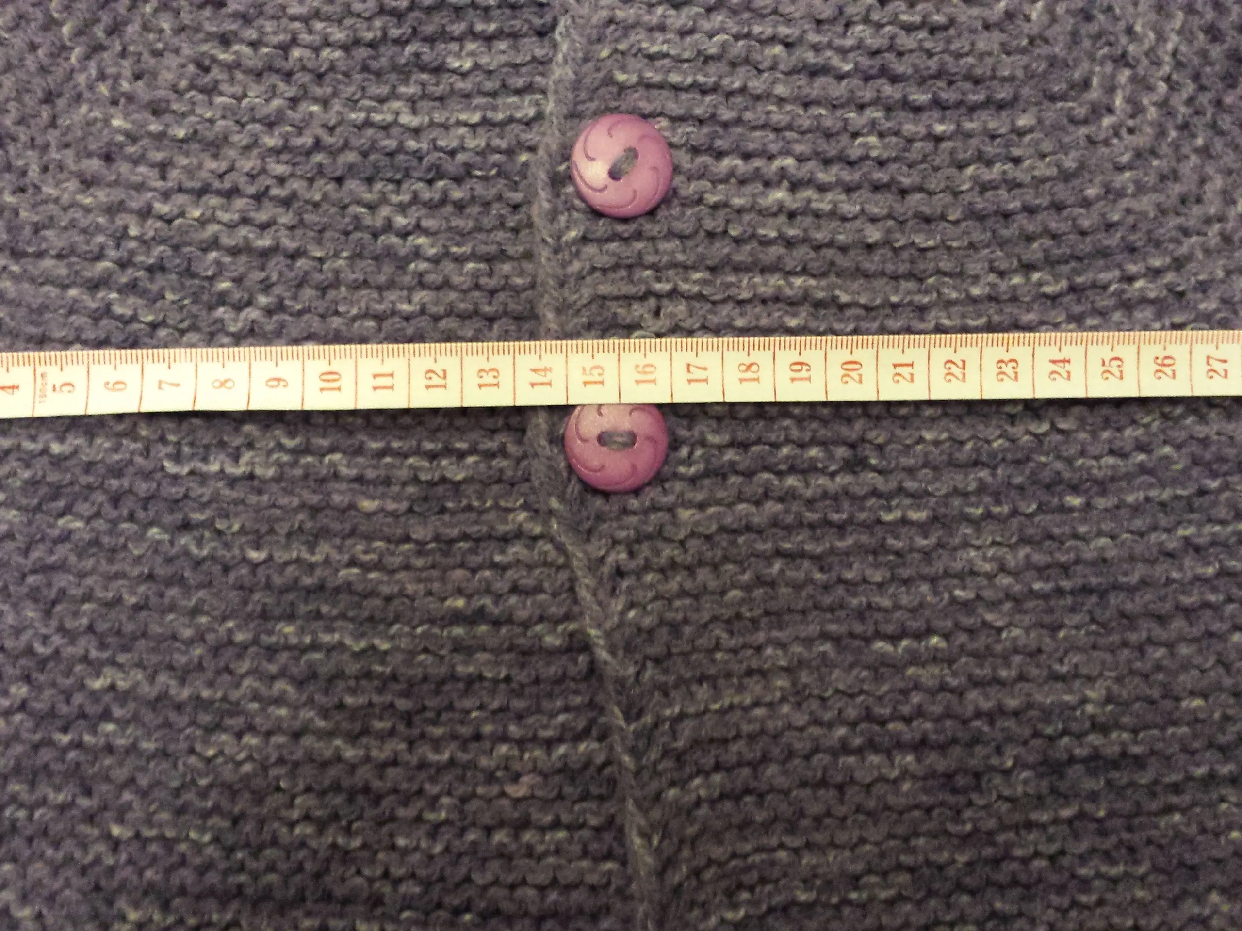 håndlavede lilla baby cardigan sweater str 80