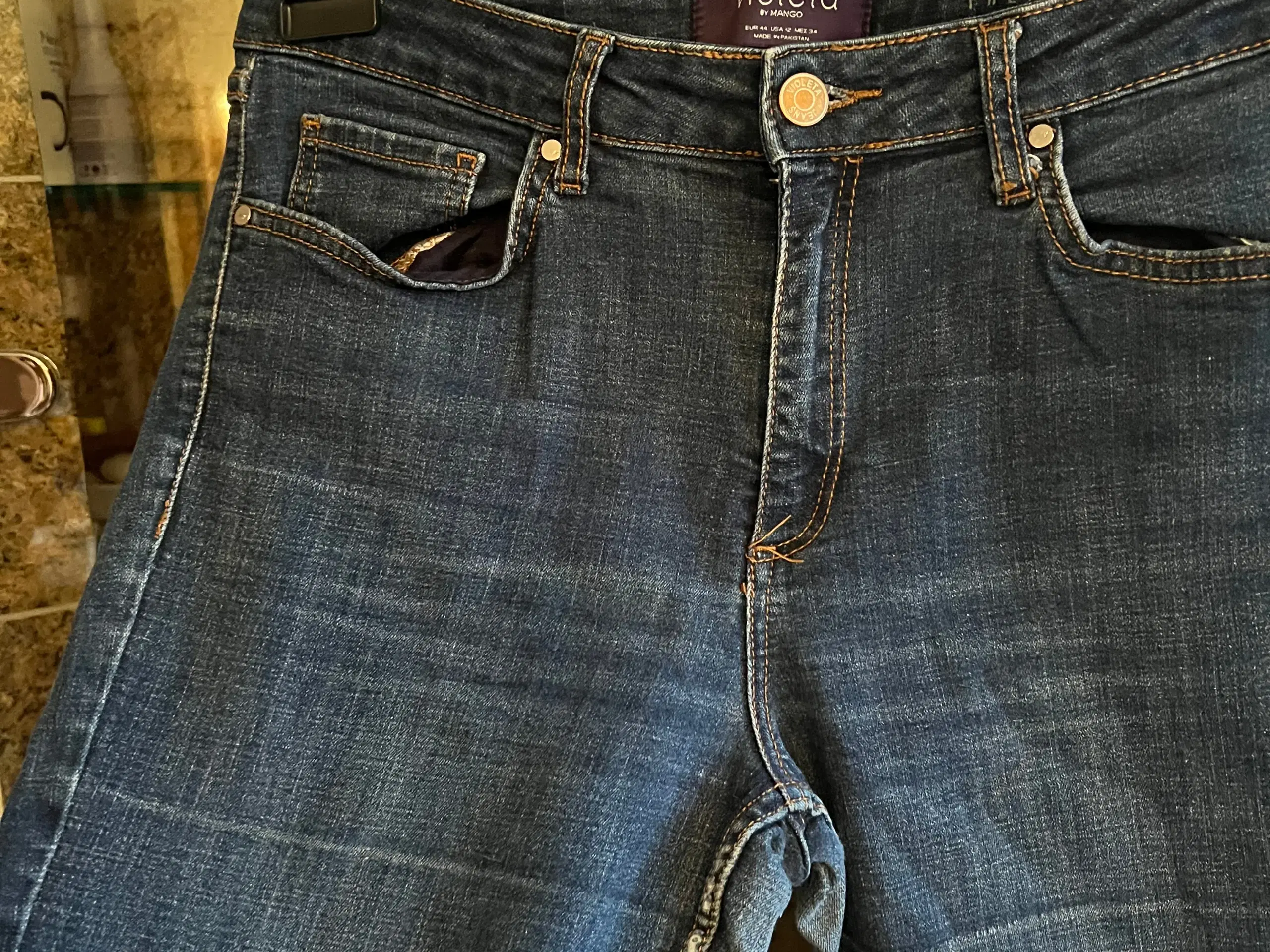 Smarte blå jeans fra violeta by mango str 44