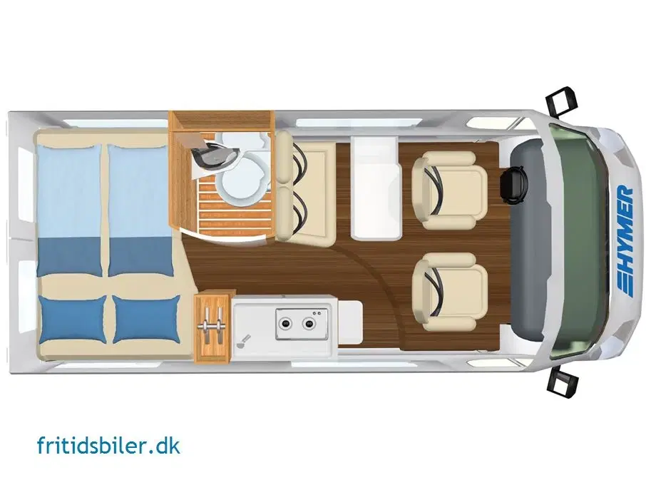 2024 - Hymer Free 540 23 140 hk   Velkendte Hymer Free 540 den lille lette camper som alle kan køre