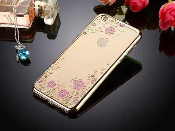 Guld silikone cover til iPhone 5 5s SE 6 6s 7 8 7+