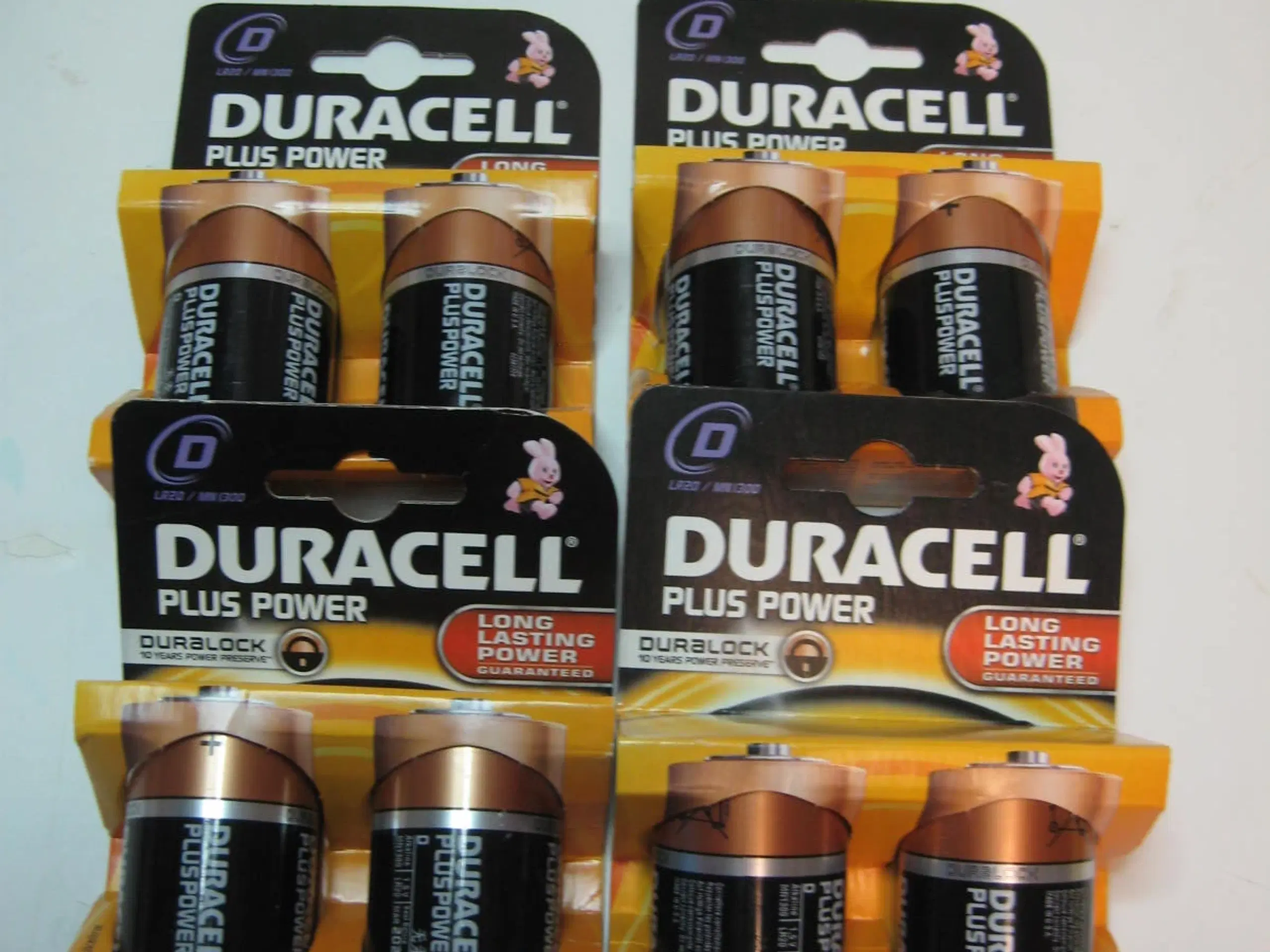 8 stk Duracell Batterier Type D