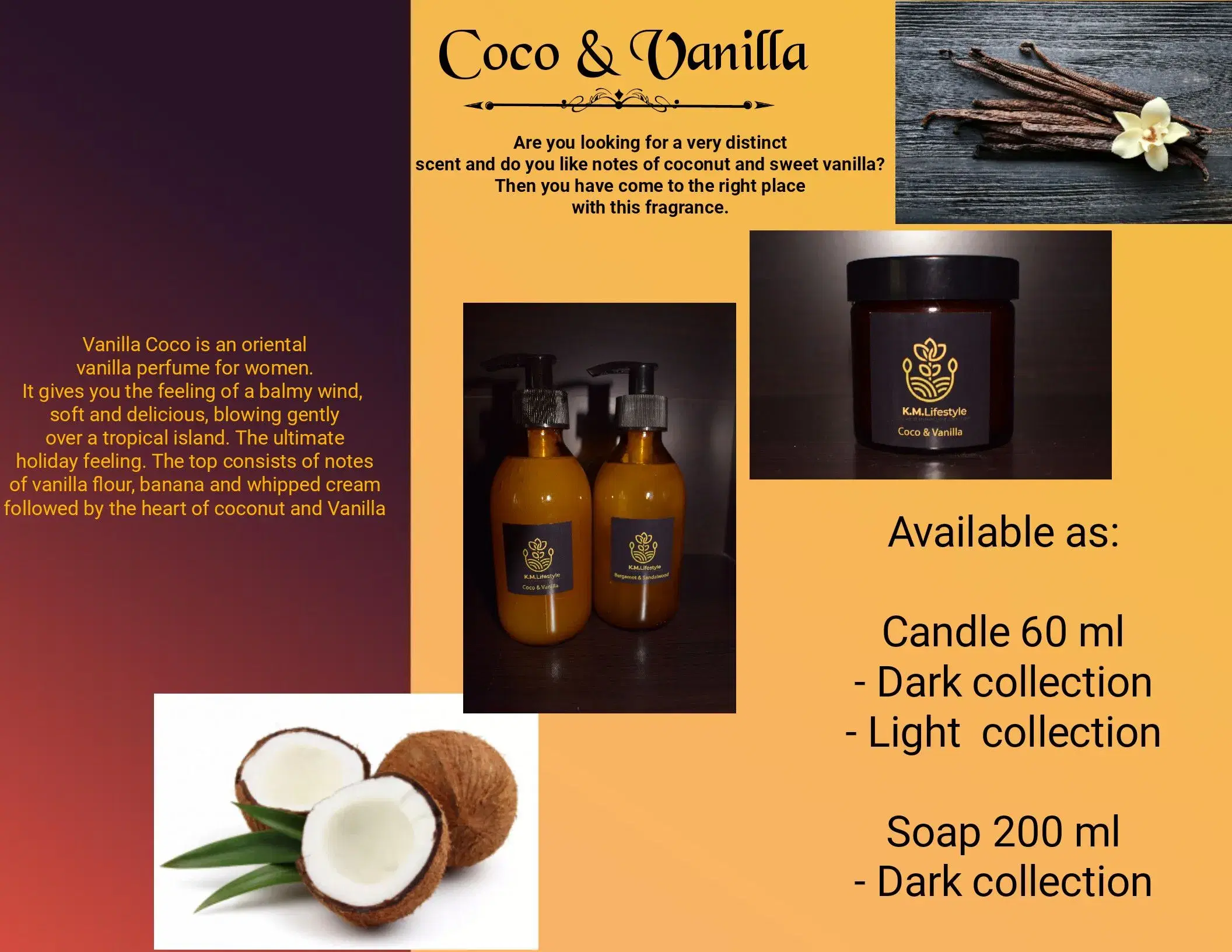 Vanilla & Coco 60 ml duftlys