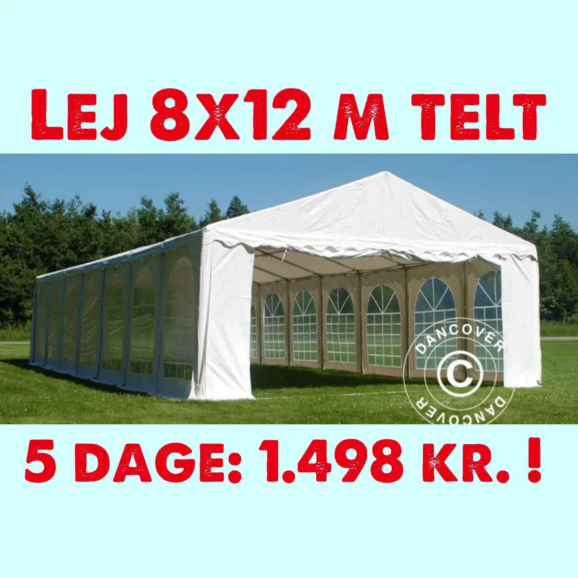 Lej 8x12 m Partytelt