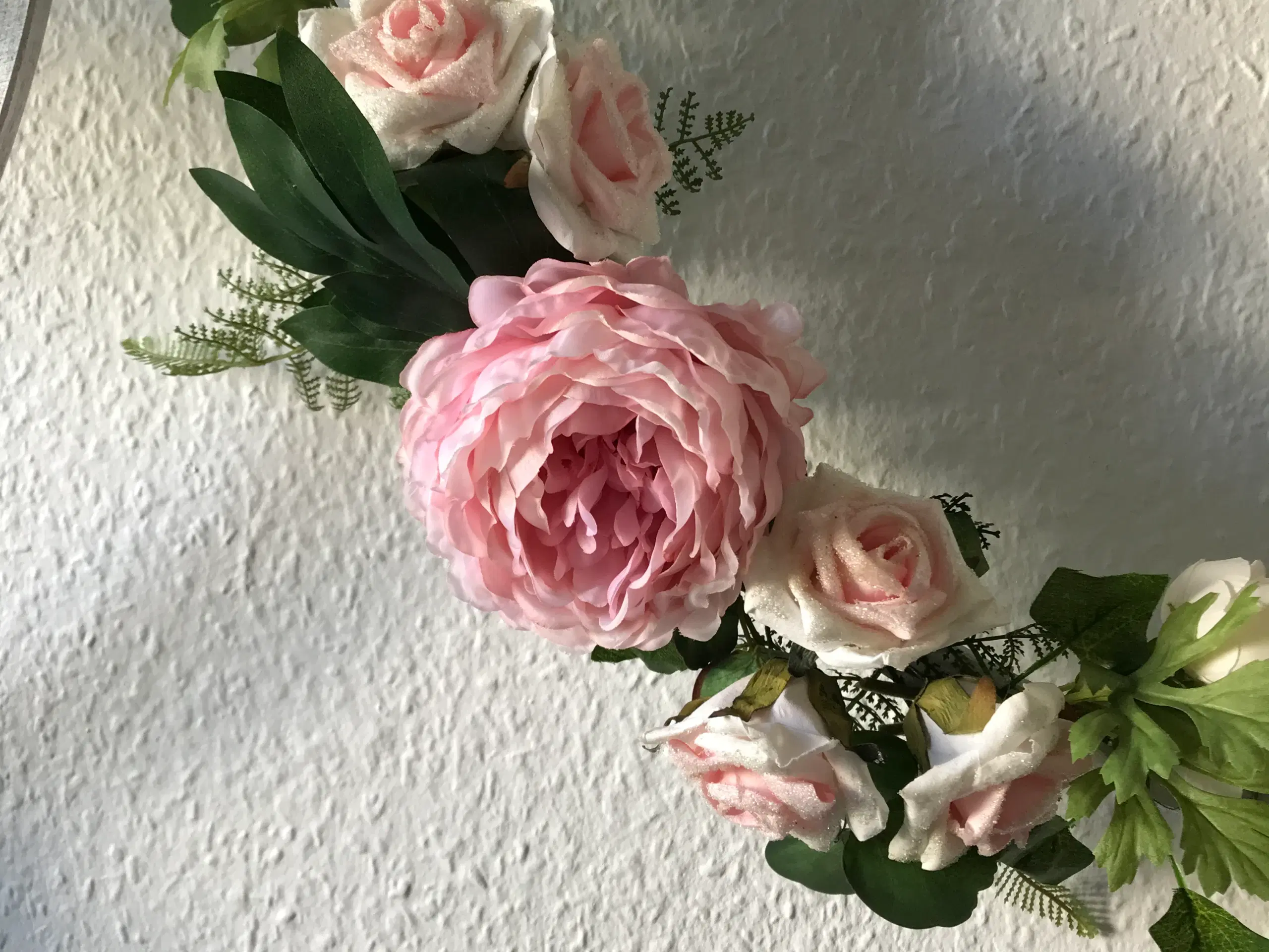 3 store dekorationsringe med blomster