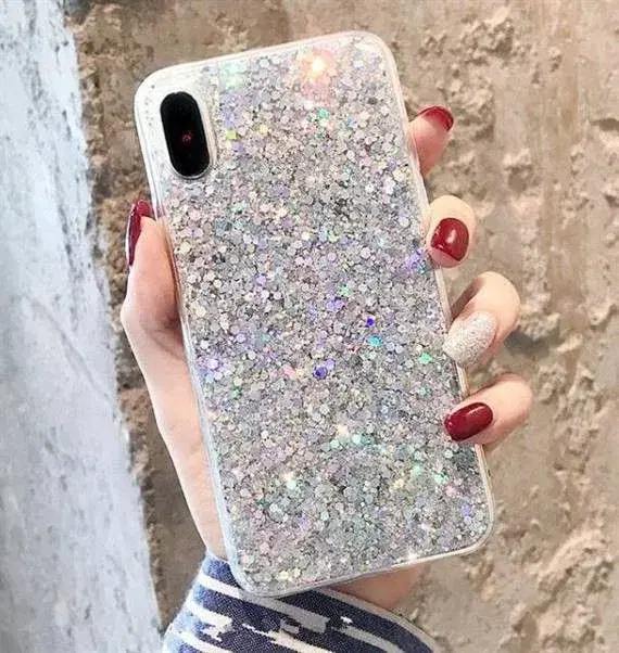 Glimmer silikone cover til iPhone X XS