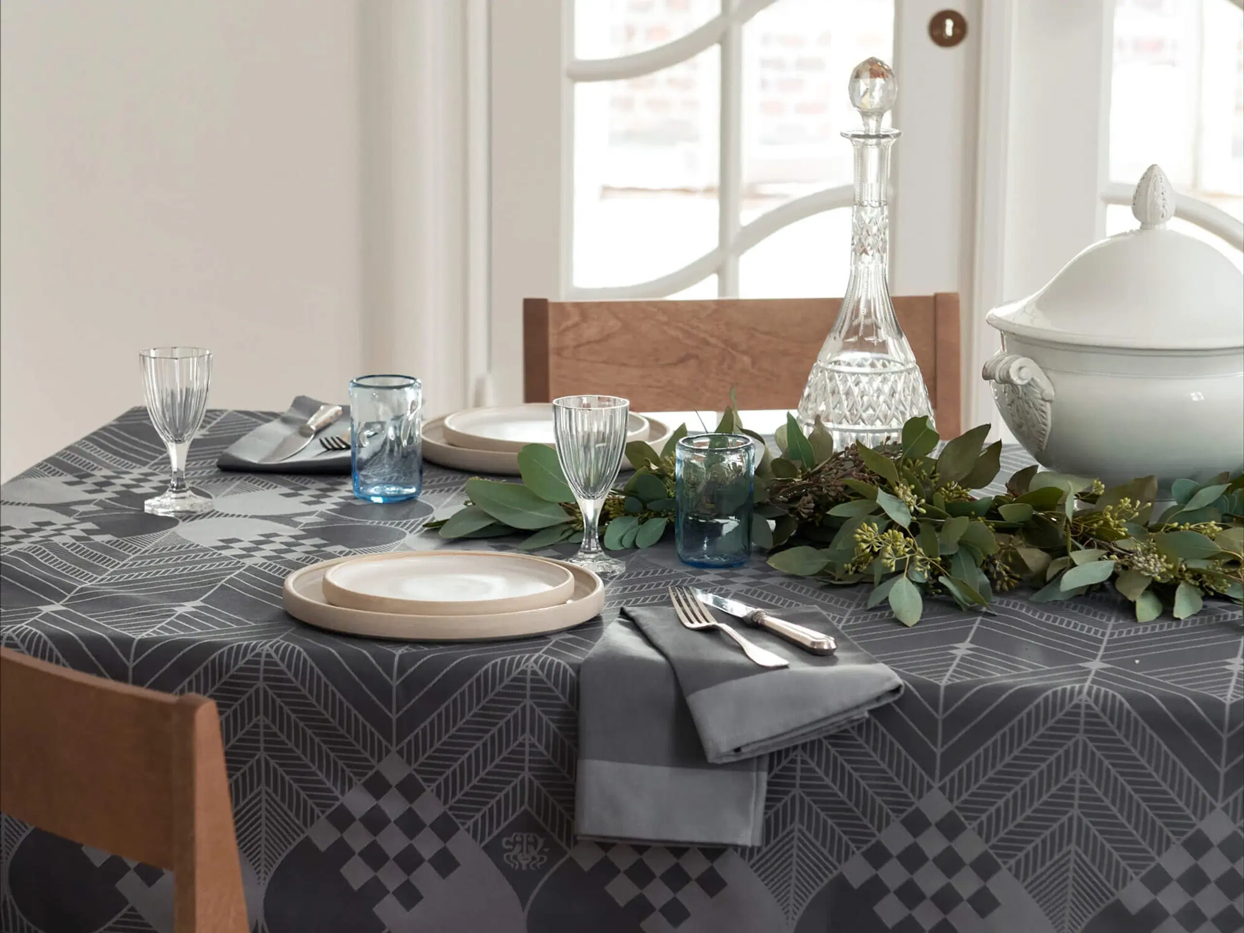 Georg Jensen Damask juledugen i Winter Grey