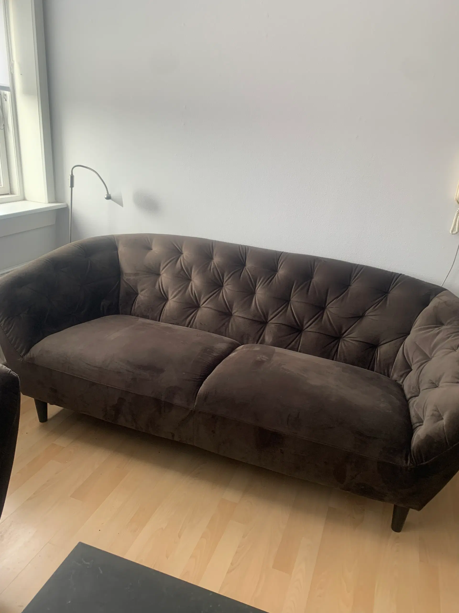 Velour sofa fra Ilva