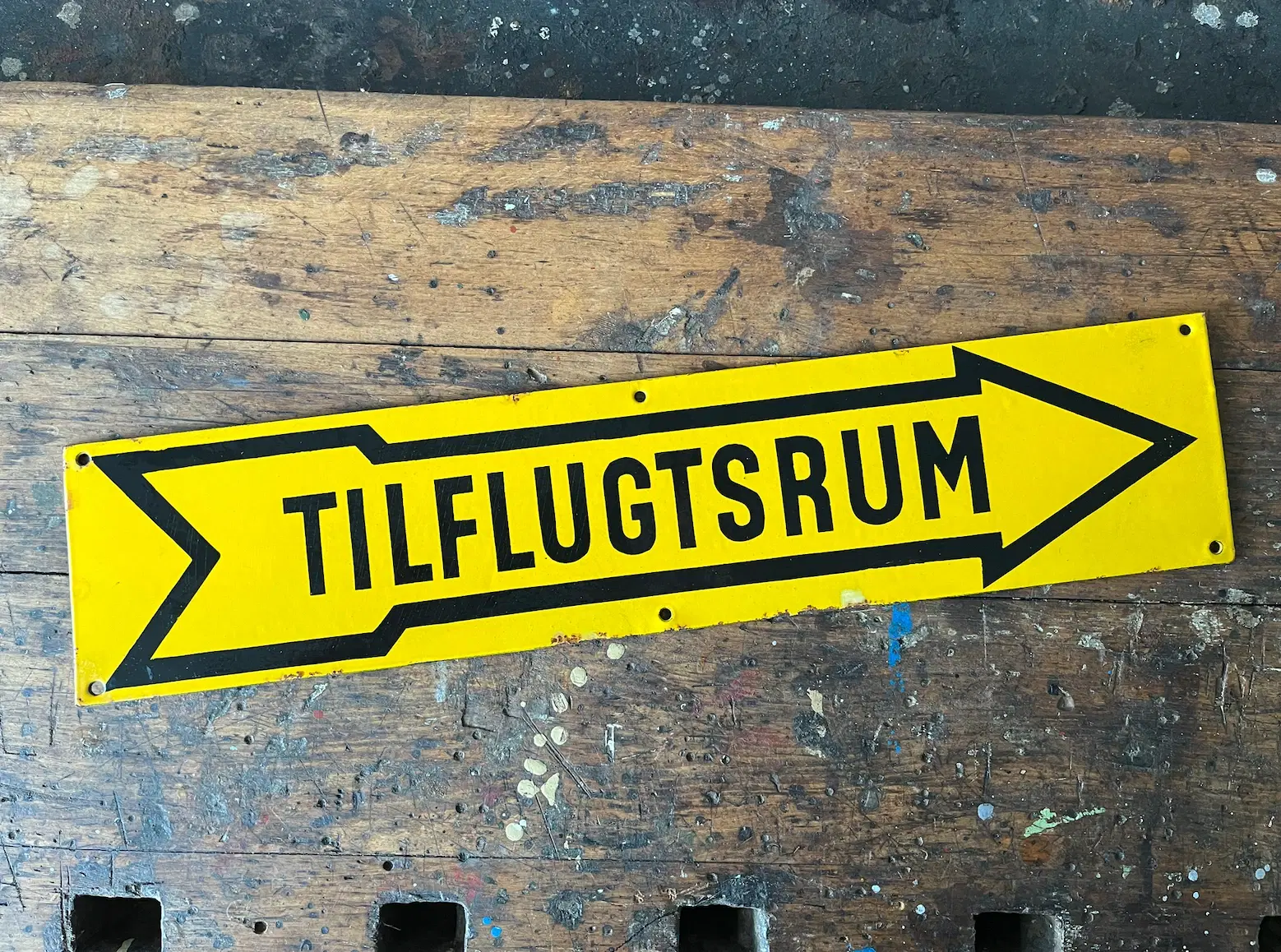 Tilflugtsrum - Emaljeskilt