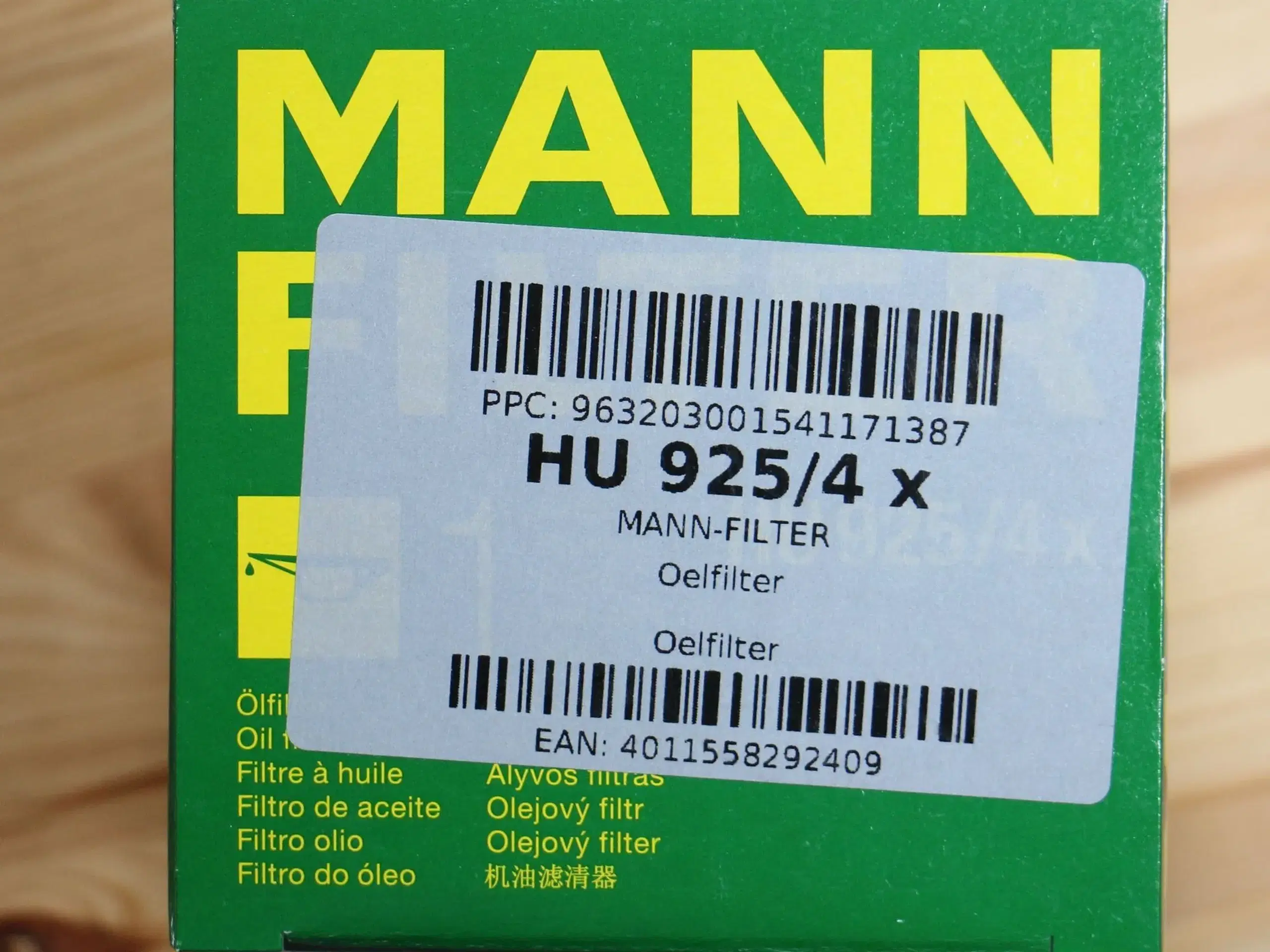 MANN oliefilter HU 925/4x