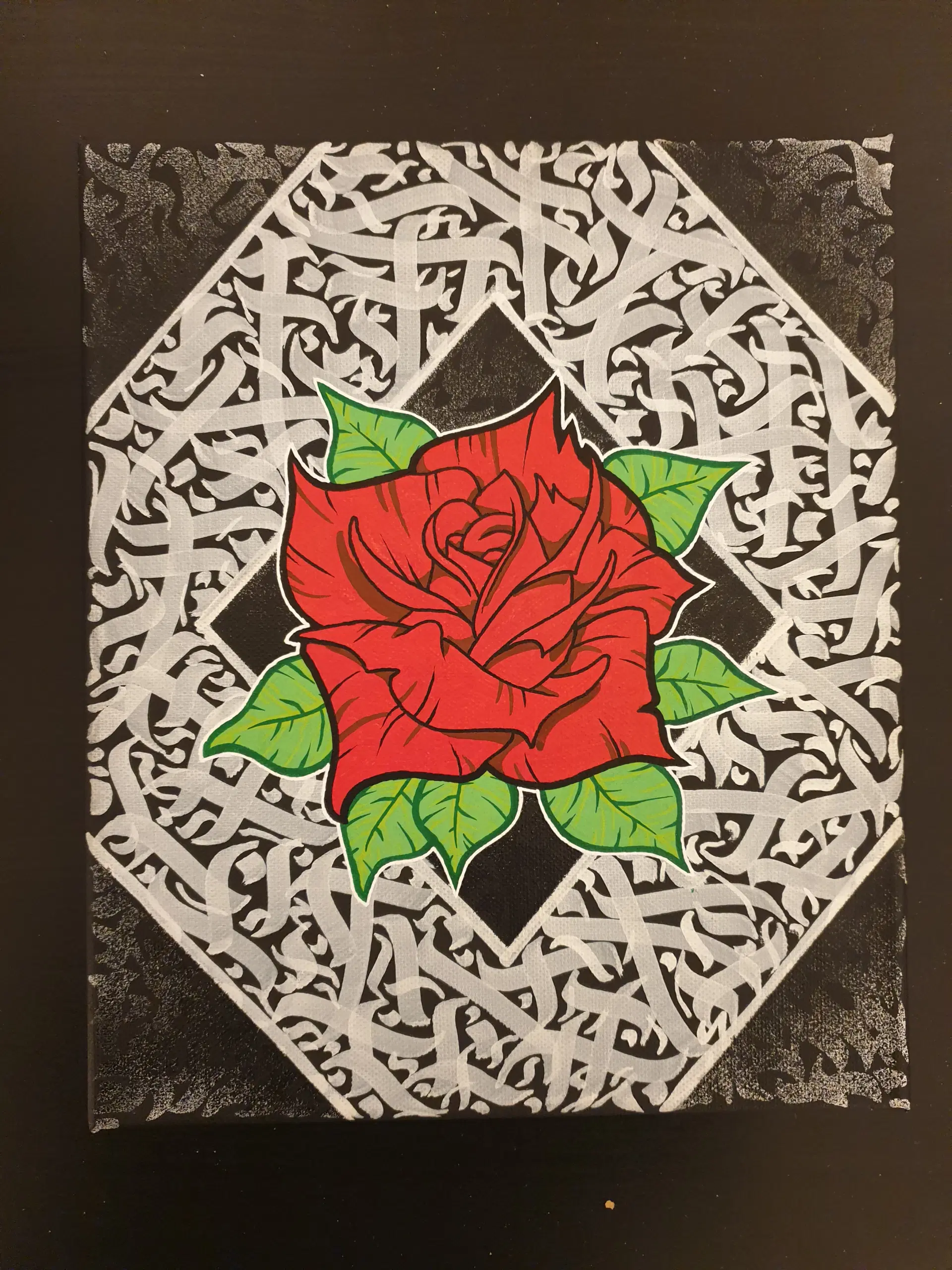 Rose/kalligrafi maleri kunst