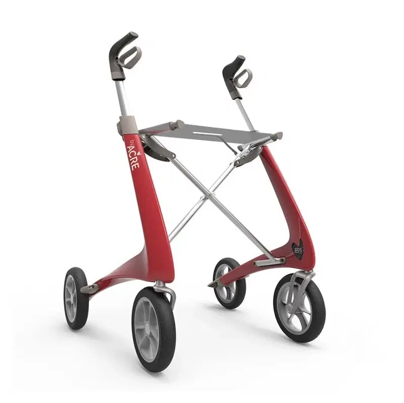 Rollator - ByACRE Carbon Ultralight Komfort - Rød