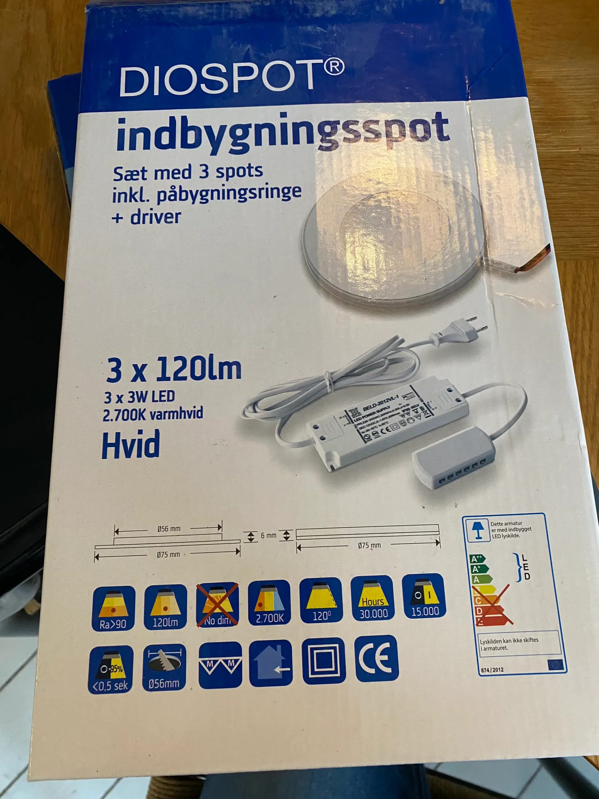 Indbygningsspot - 2 sæt